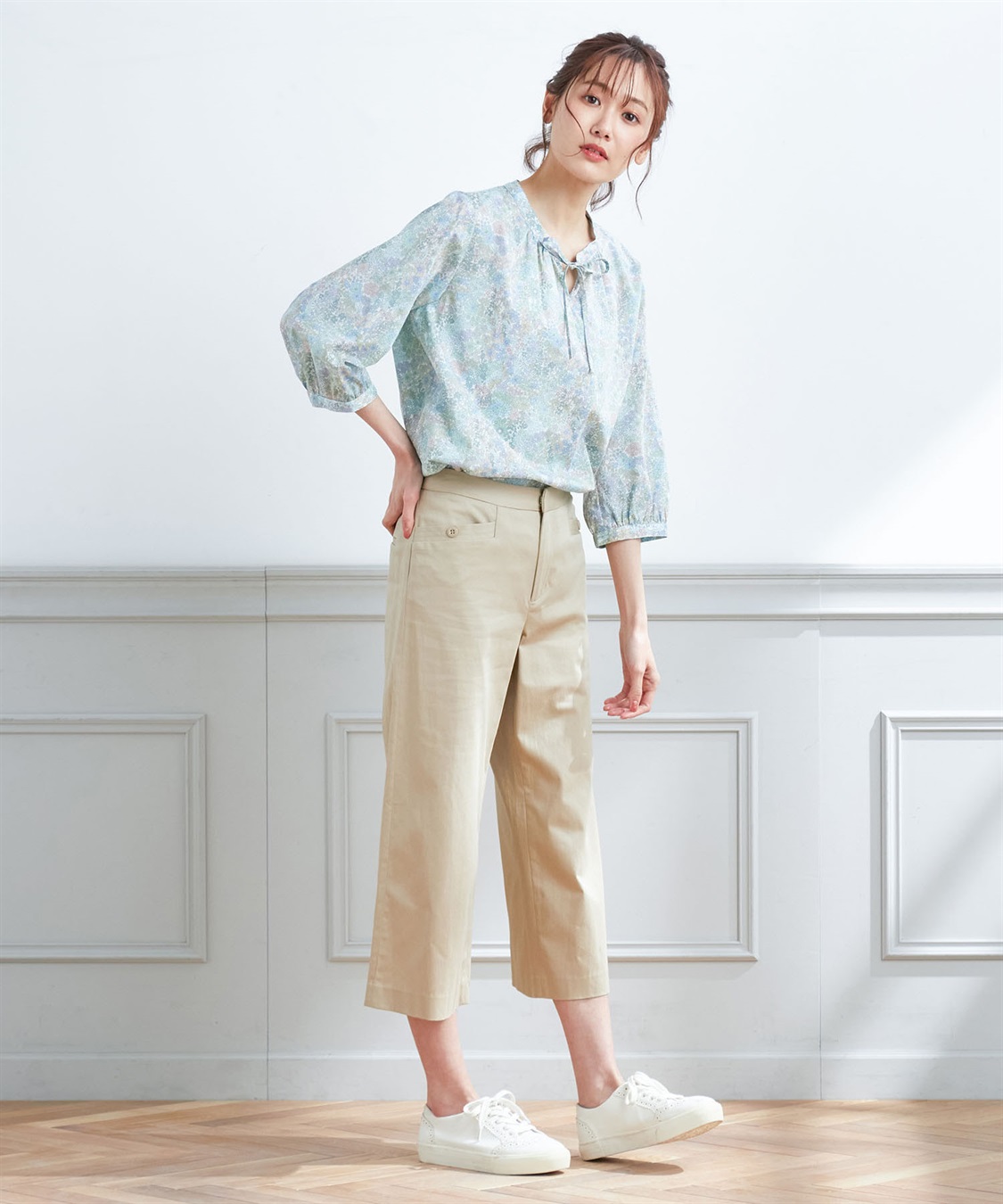 Petit Honfleur リバティリボンブラウス_sub_8