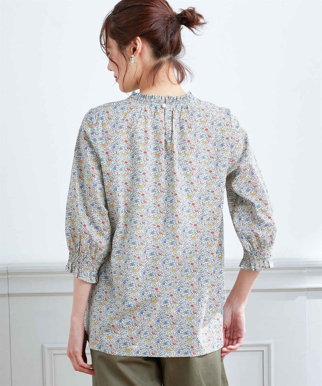 Petit Honfleur リバティギャザーブラウス_sub_2