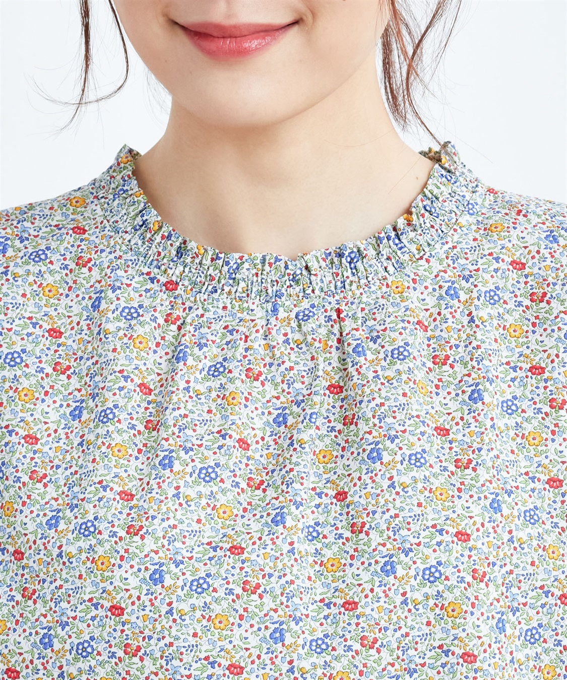 Petit Honfleur リバティギャザーブラウス_sub_3