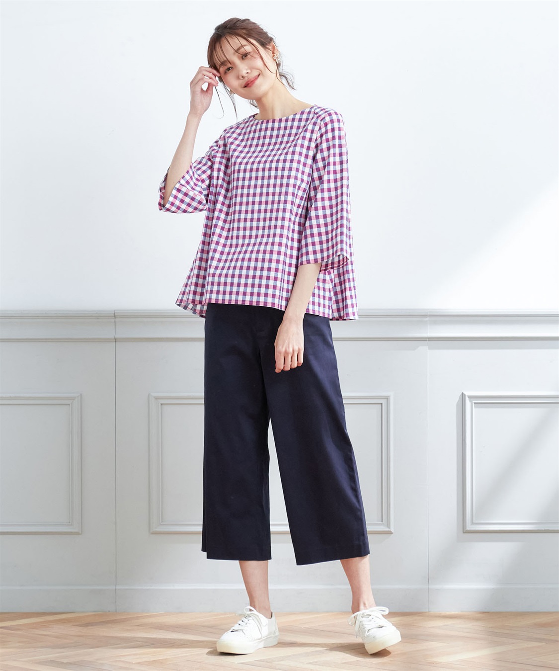 Petit Honfleur フレンチリネンAラインプルオーバー_sub_8