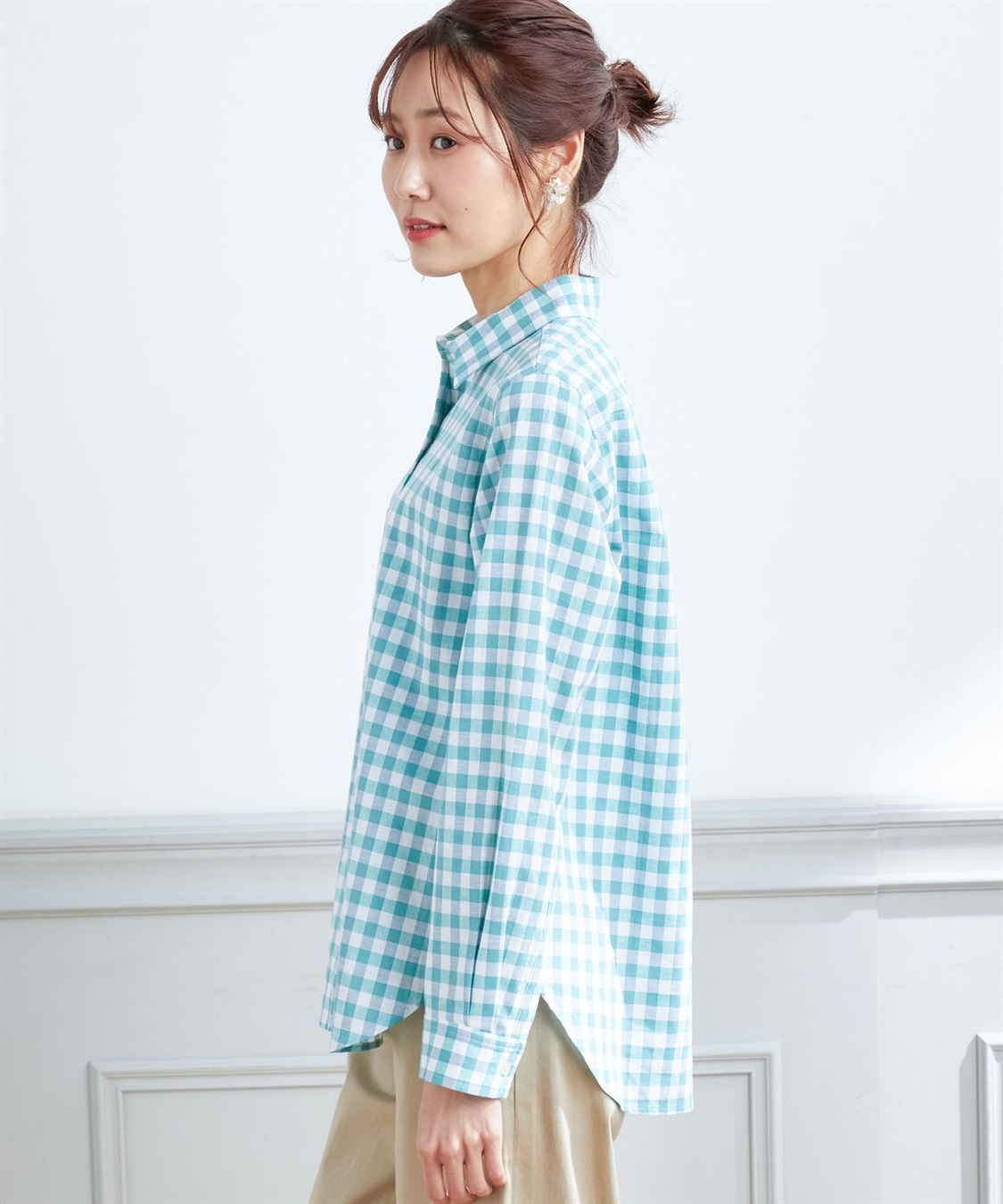 フレンチリネンチェックシャツ Petit Honfleur｜クロスプラス公式通販