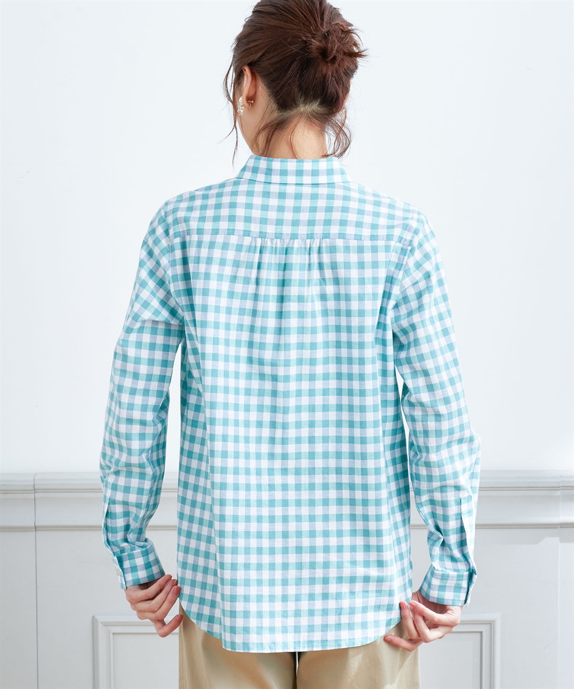 Petit Honfleur フレンチリネンチェックシャツ_sub_2