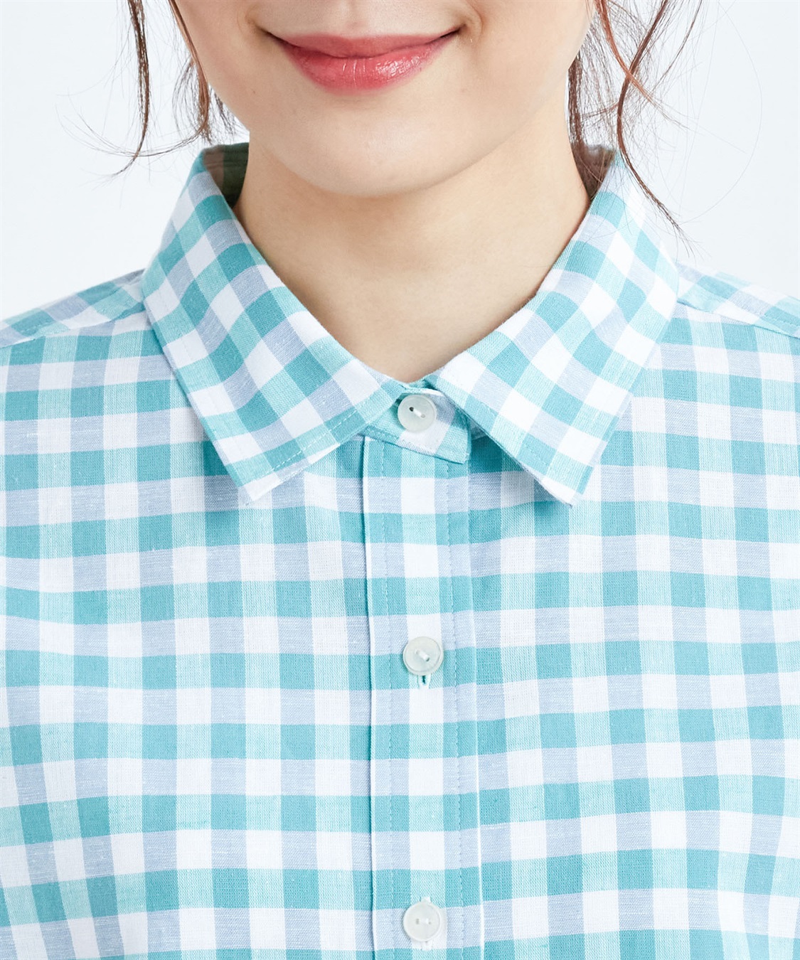 Petit Honfleur フレンチリネンチェックシャツ_sub_3