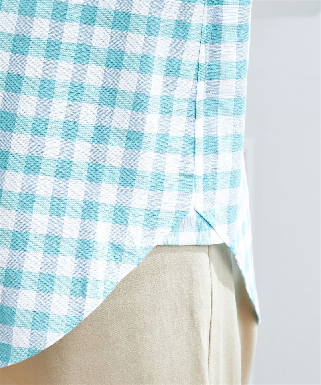 Petit Honfleur フレンチリネンチェックシャツ_sub_5
