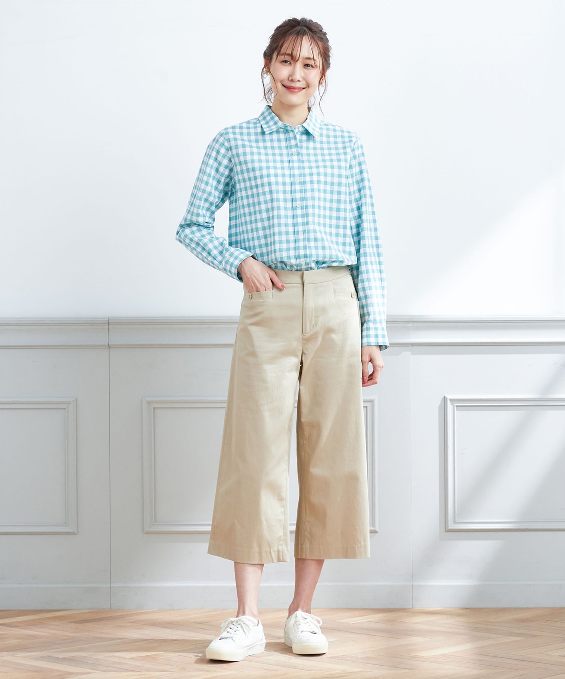 Petit Honfleur フレンチリネンチェックシャツ_sub_7