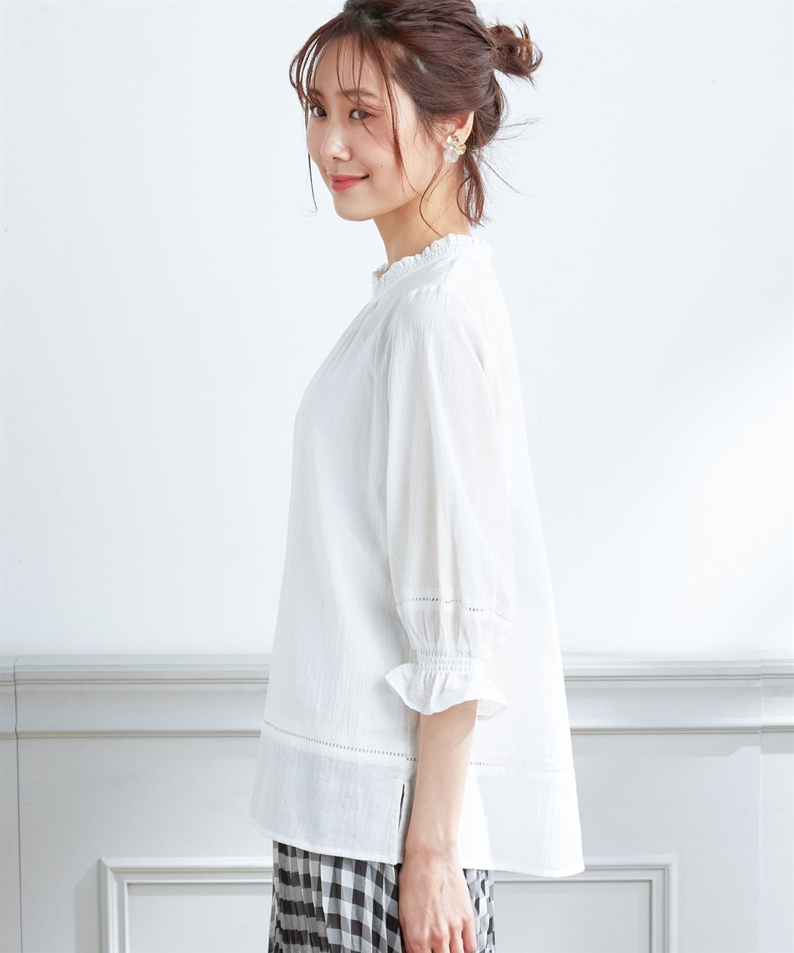 Petit Honfleur フリル襟ブラウス_sub_1