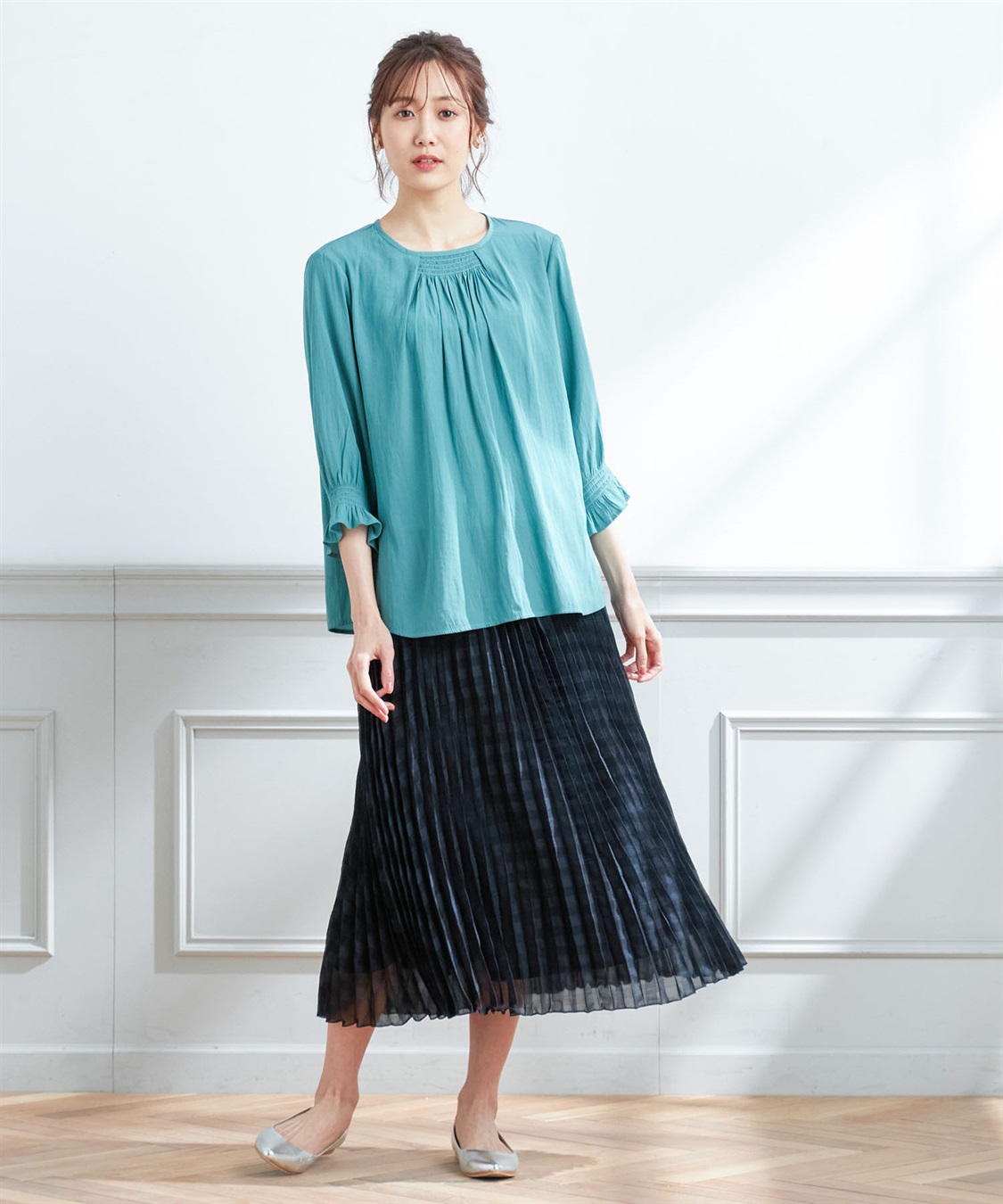 Petit Honfleur シャーリングブラウス_sub_8