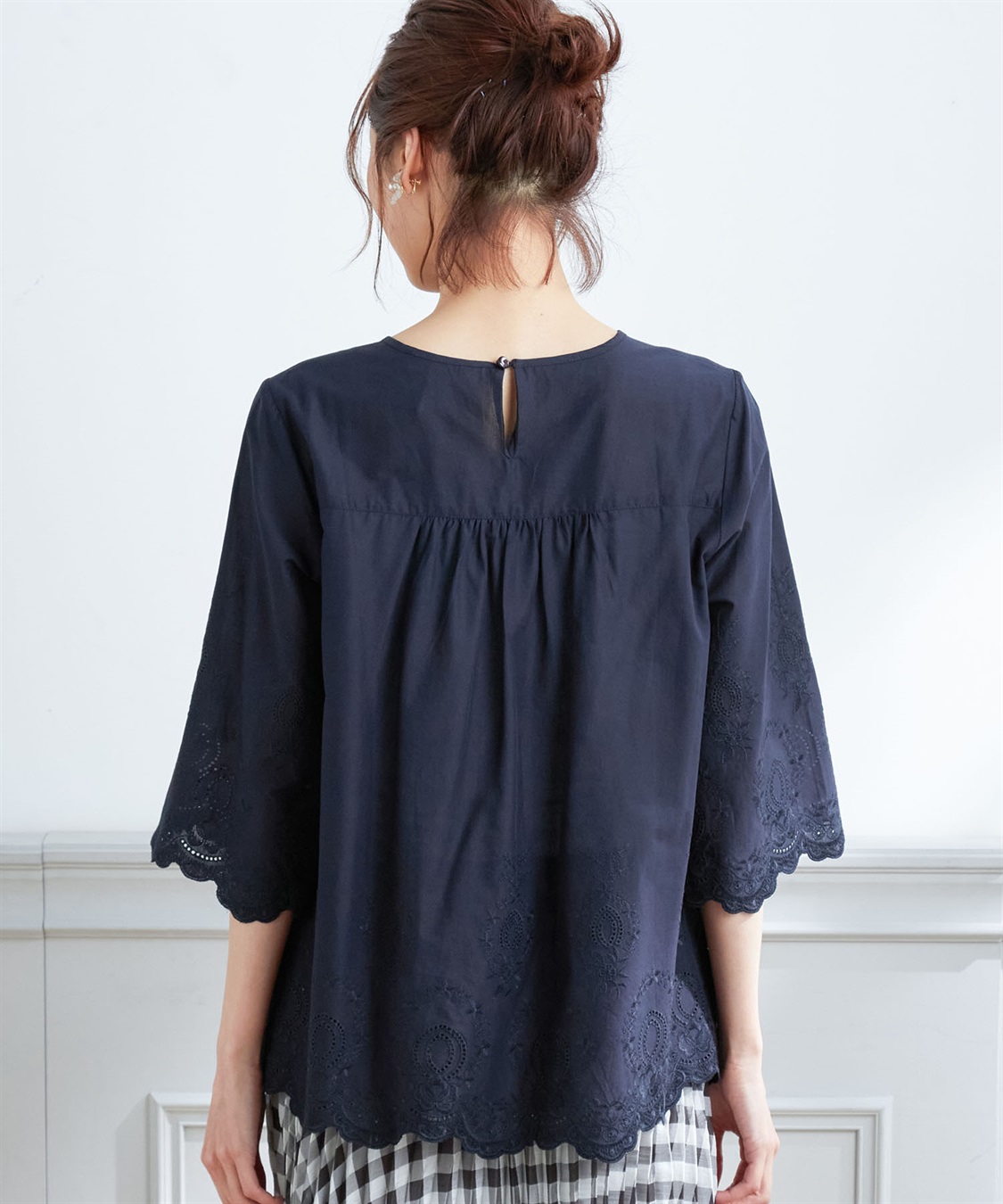 Petit Honfleur 刺しゅうスリーブプルオーバー_sub_2