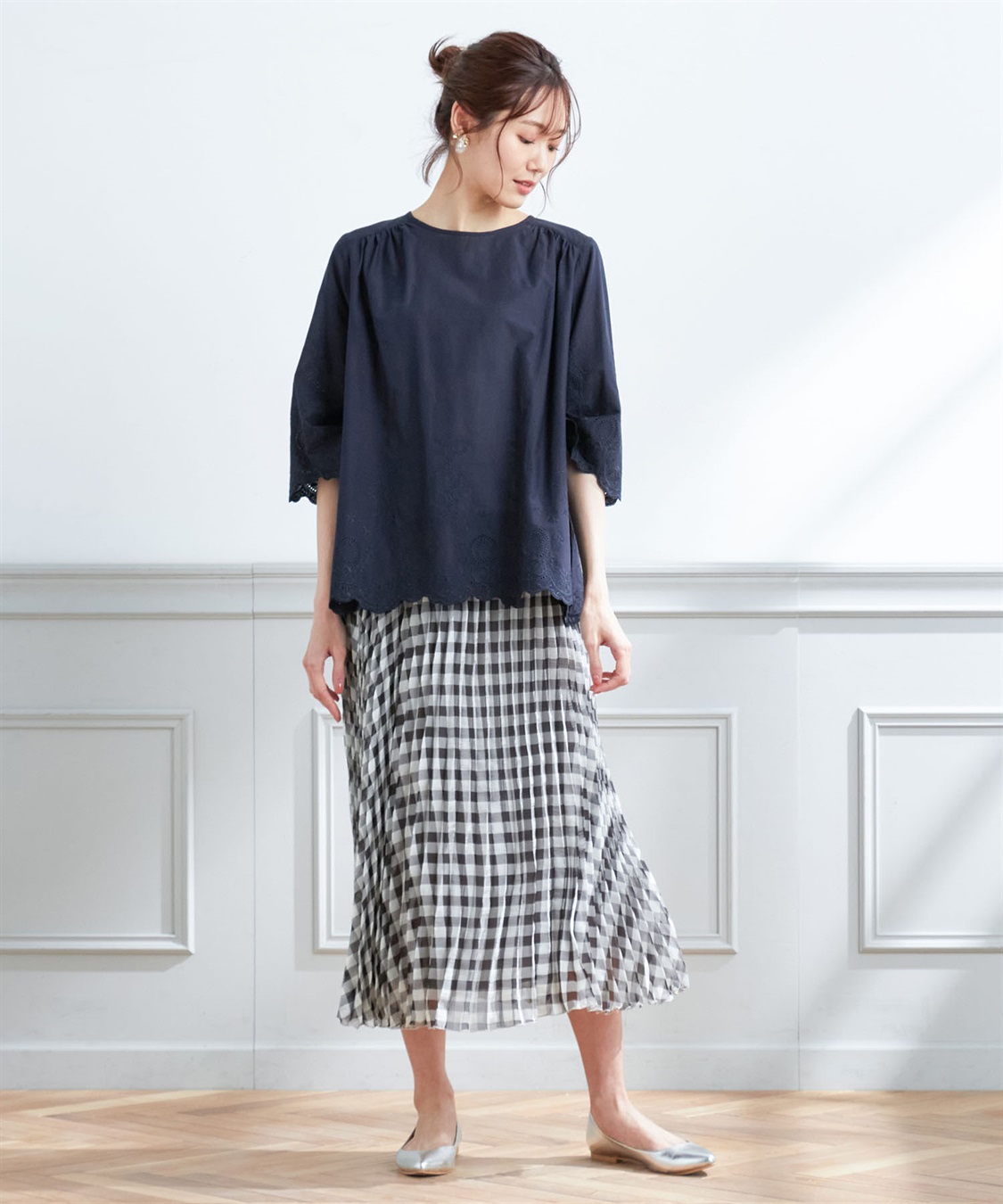 Petit Honfleur 刺しゅうスリーブプルオーバー_sub_8