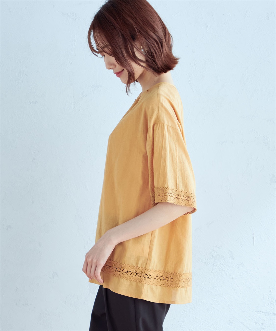 Petit Honfleur レース切替ブラウス_sub_1