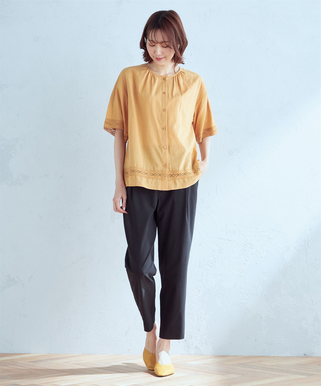 Petit Honfleur レース切替ブラウス_sub_7