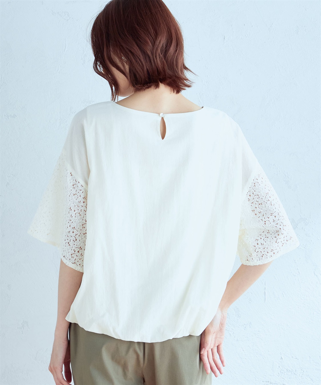 Petit Honfleur レーススリーブブラウス_sub_2