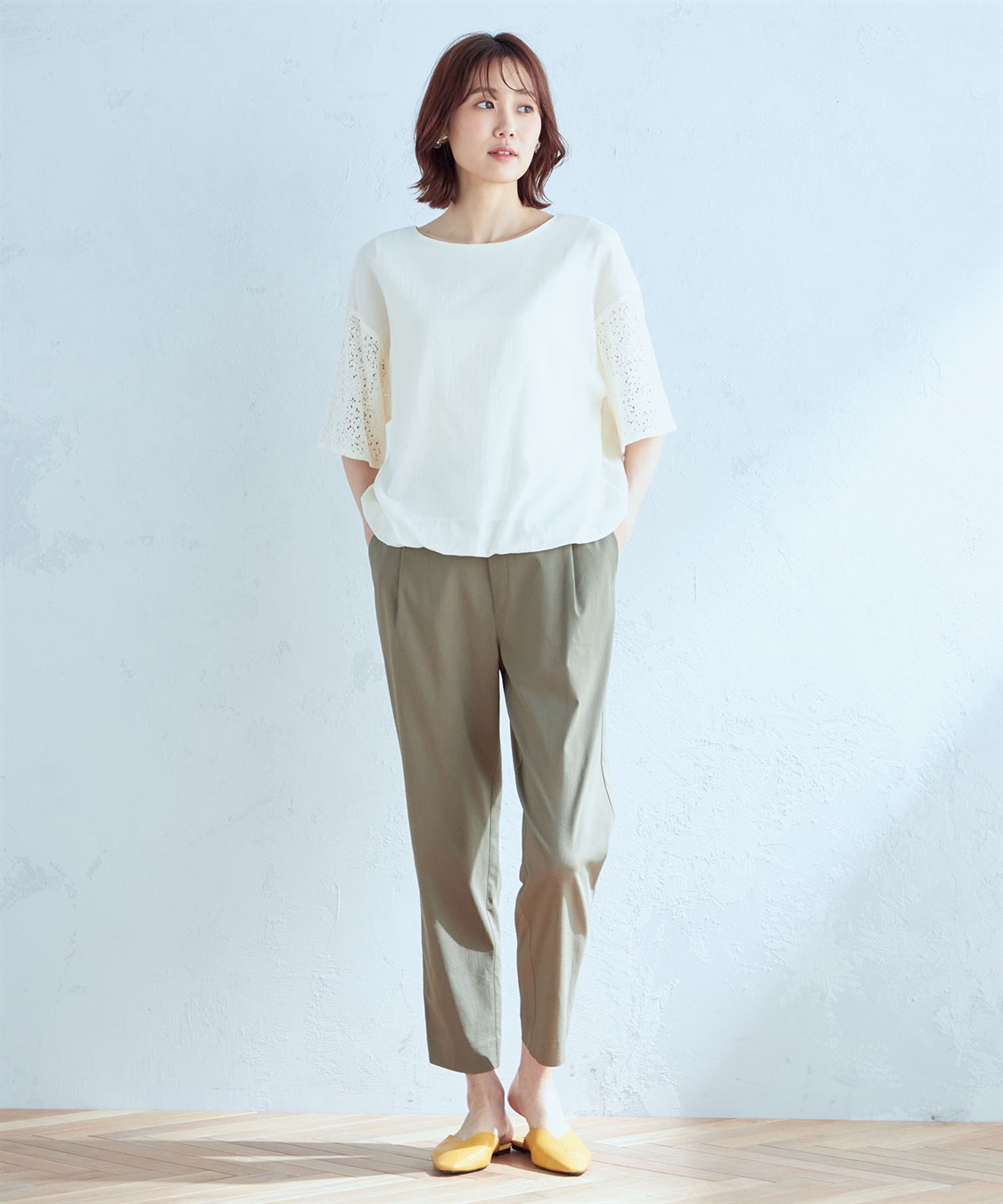 Petit Honfleur レーススリーブブラウス_sub_8