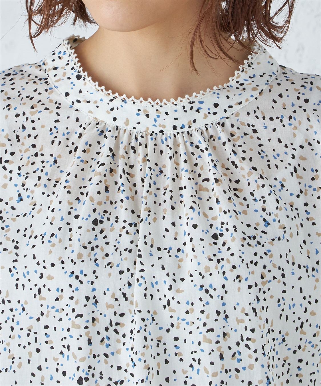 Petit Honfleur ドットプリントブラウス_sub_3