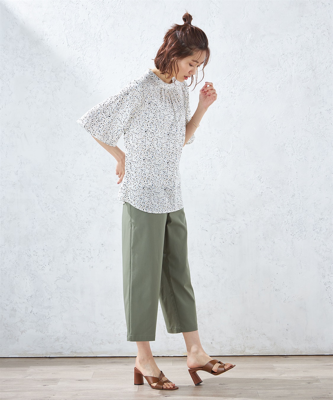 Petit Honfleur ドットプリントブラウス_sub_8