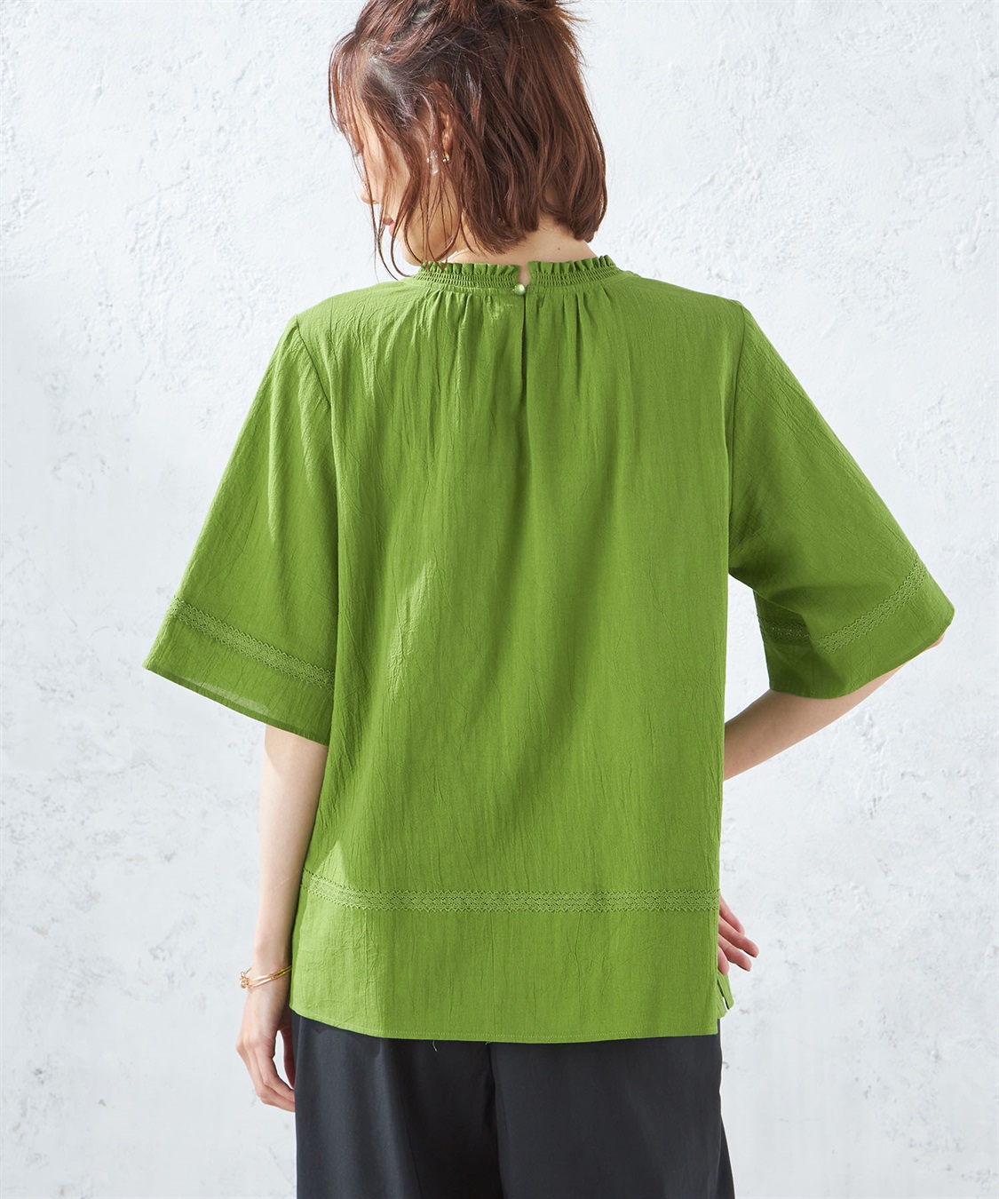 Petit Honfleur フリルカラーブラウス_sub_2