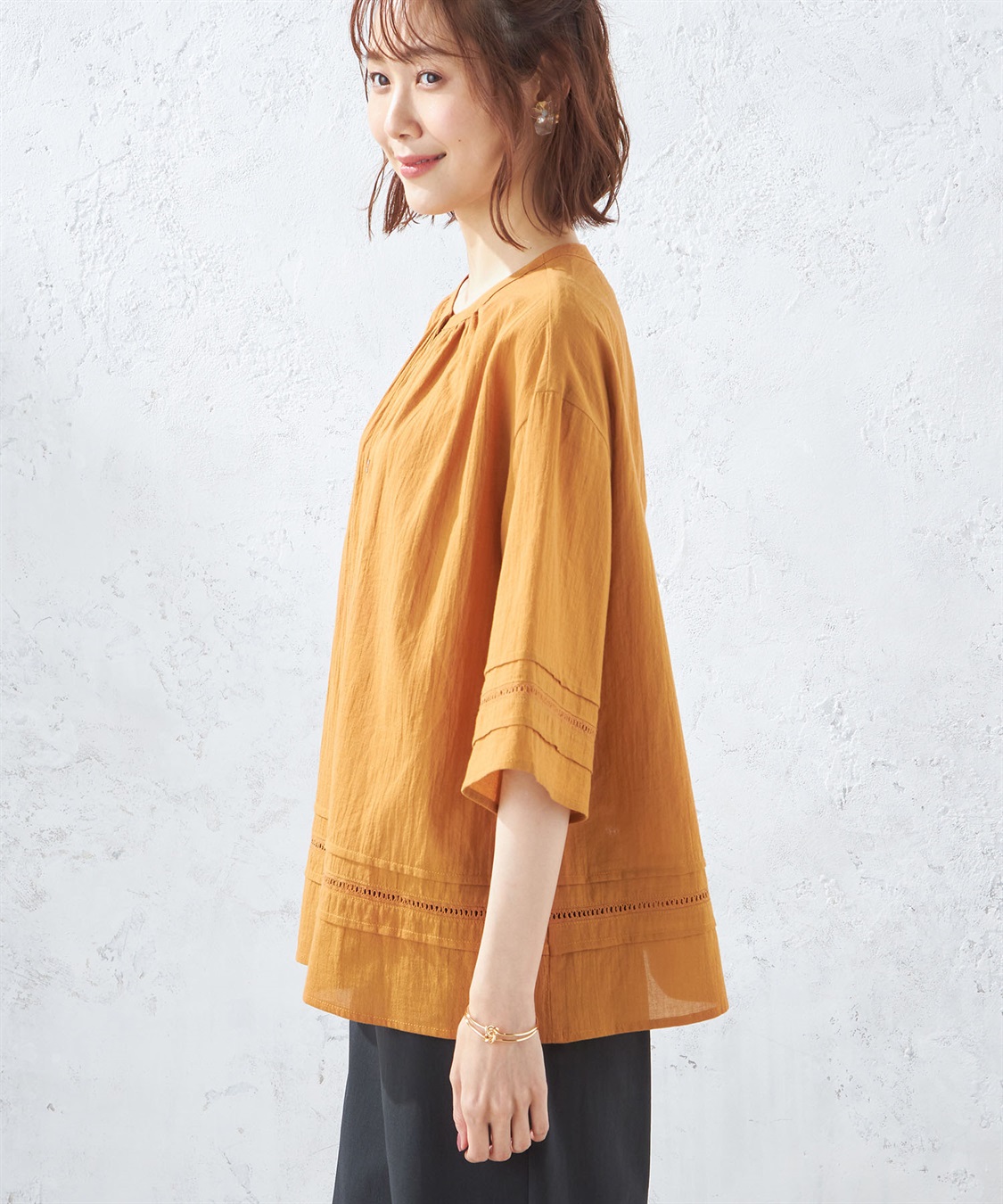 Petit Honfleur レース切替ブラウス_sub_1