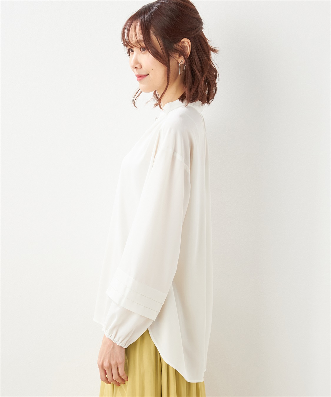 Petit Honfleur デザインスリーブブラウス_sub_1