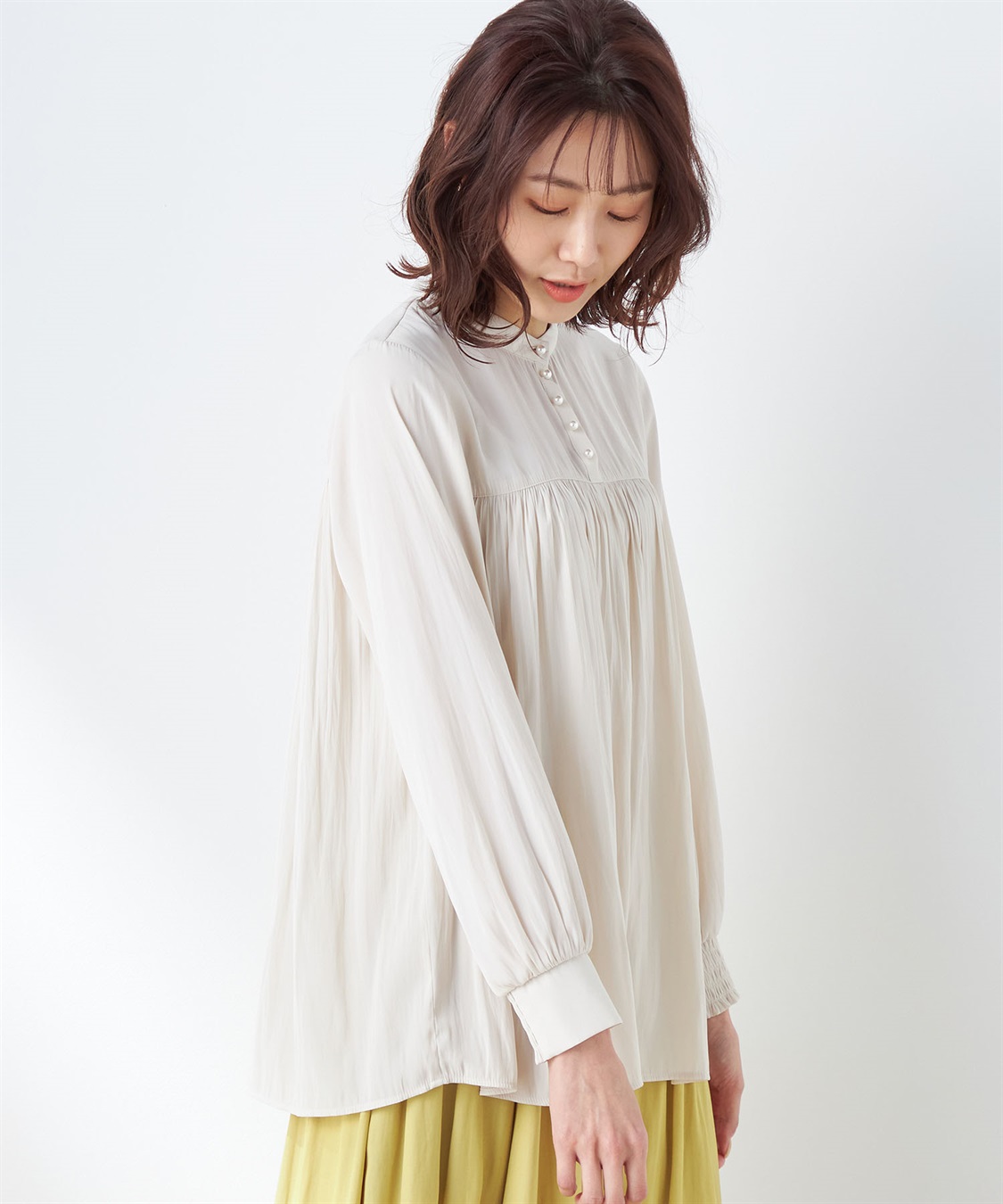 Petit Honfleur プリーツブラウス_sub_1