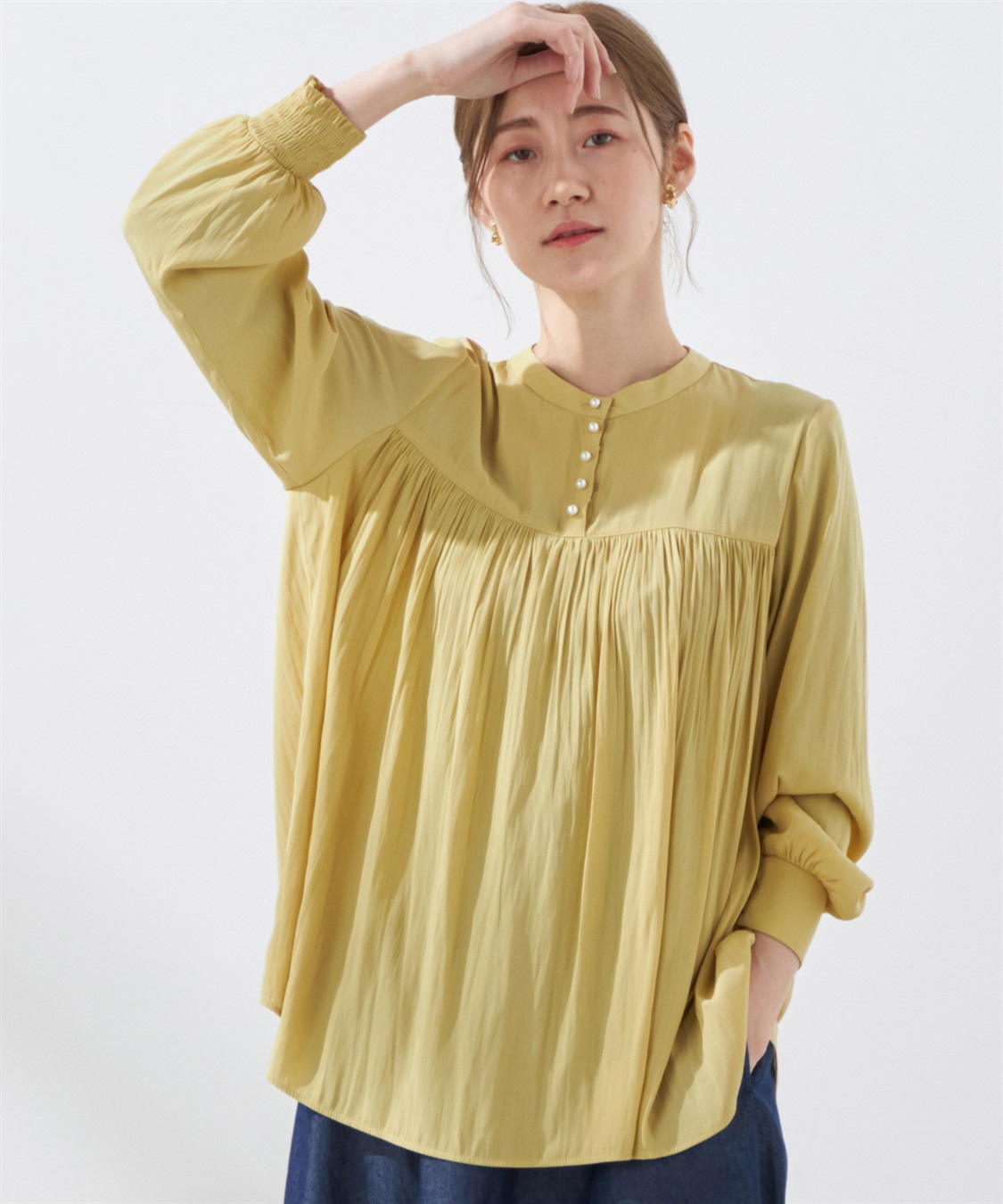 Petit Honfleur プリーツブラウス_sub_9