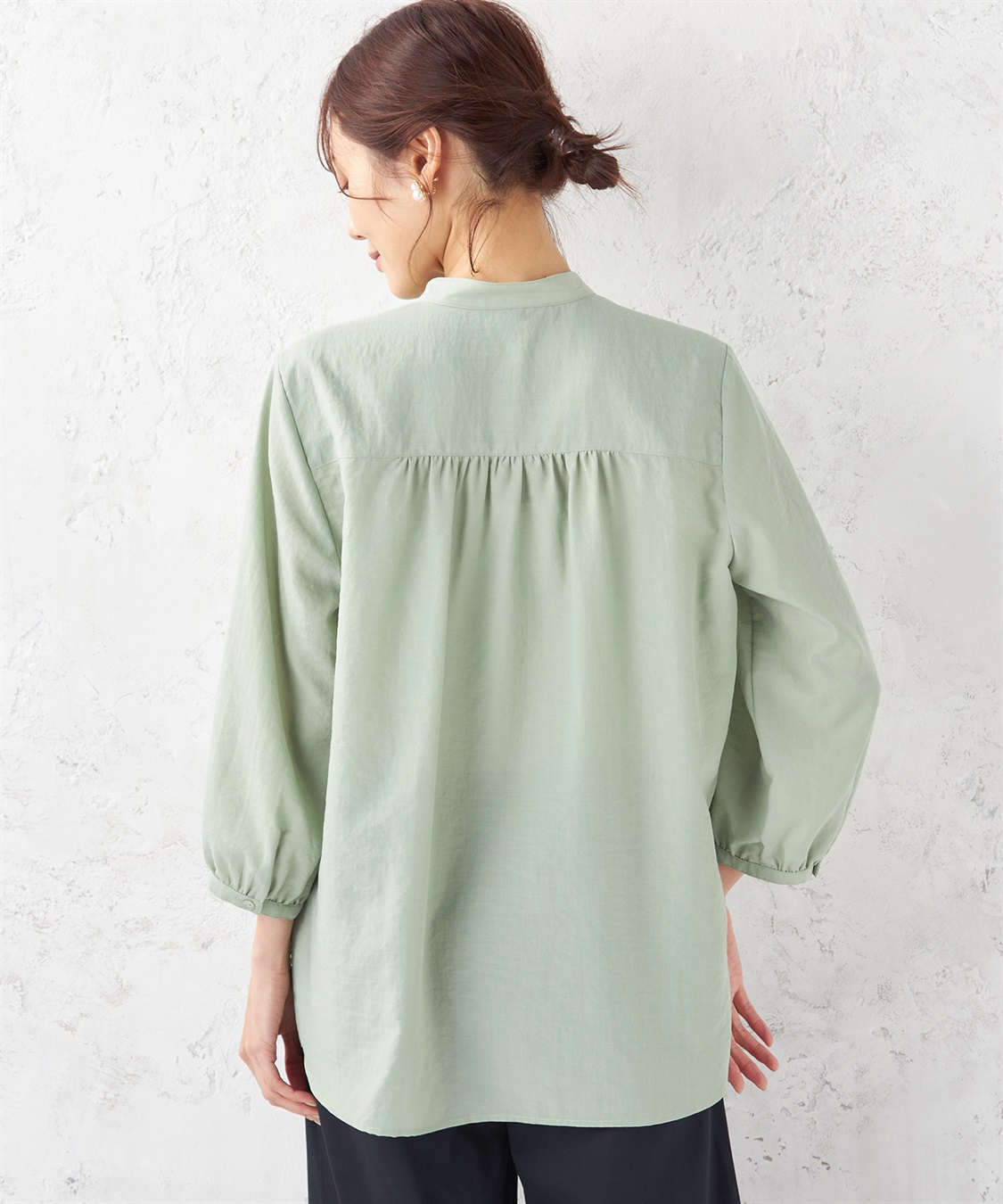 Petit Honfleur バンドカラーシャツ_sub_2