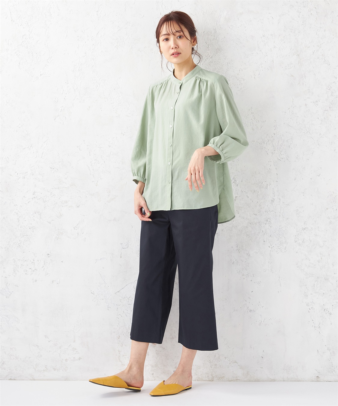 Petit Honfleur バンドカラーシャツ_sub_7