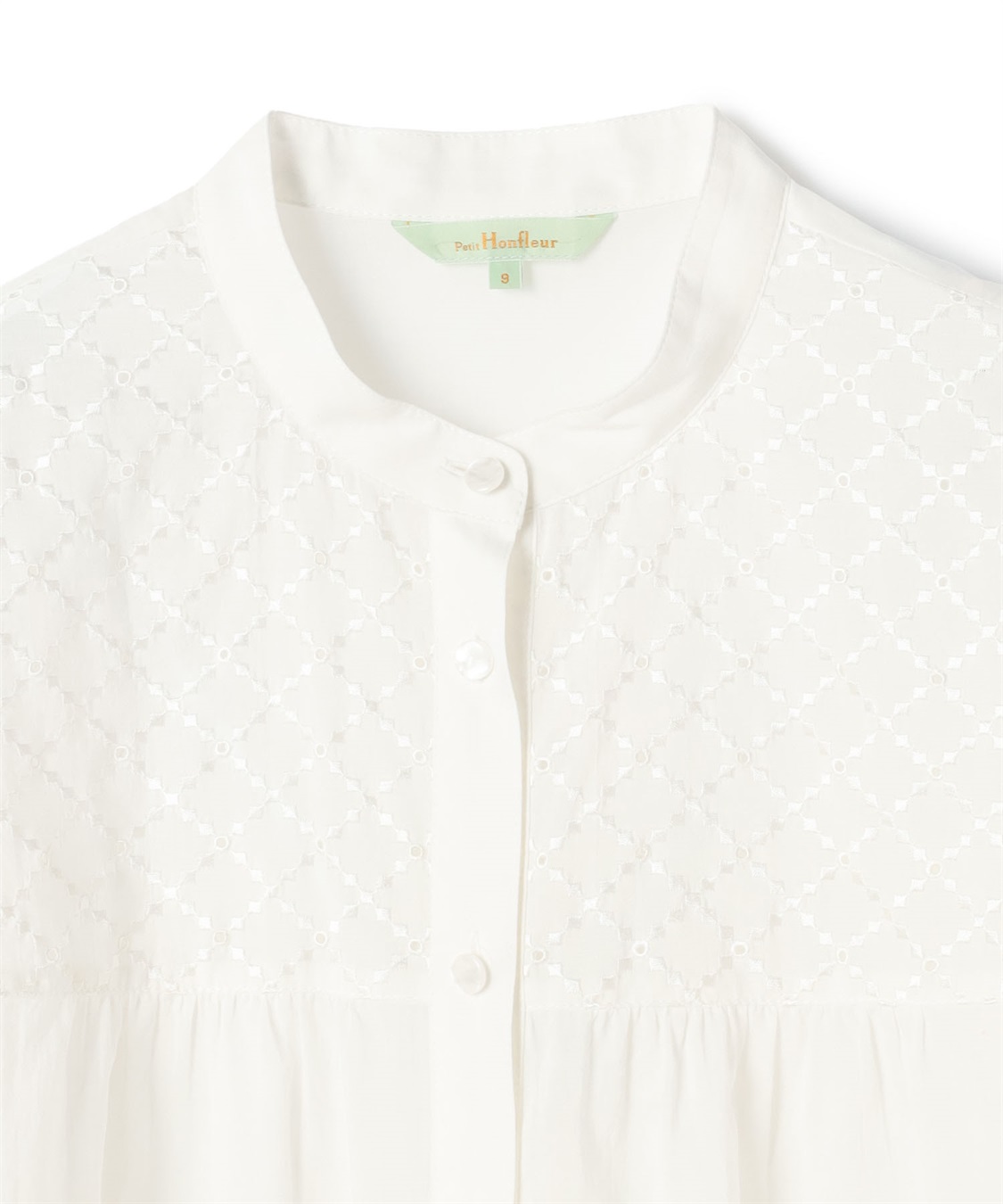 Petit Honfleur ヨーク刺繍切り替えブラウス_sub_4