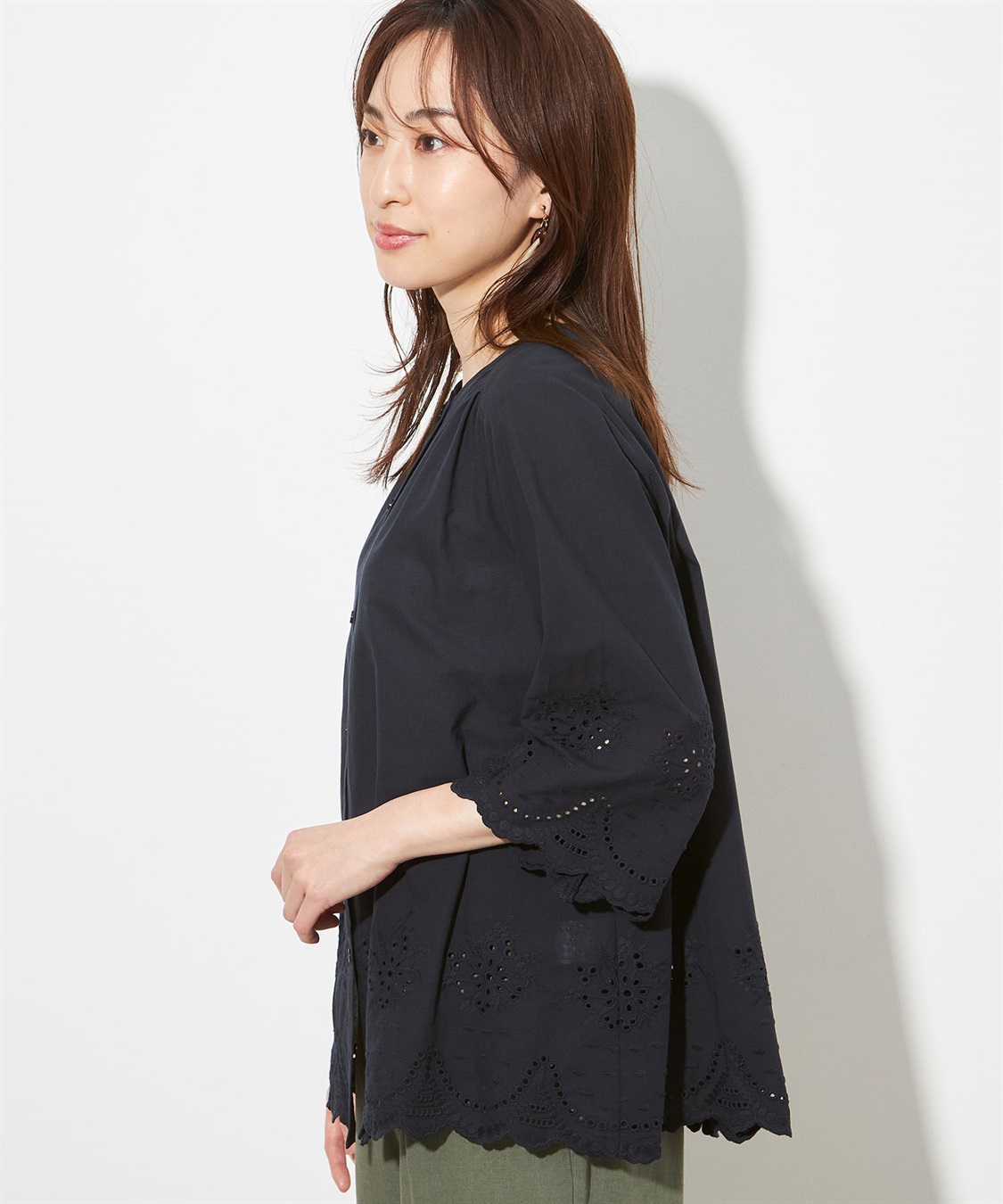 Petit Honfleur スカラップレースブラウス_sub_1