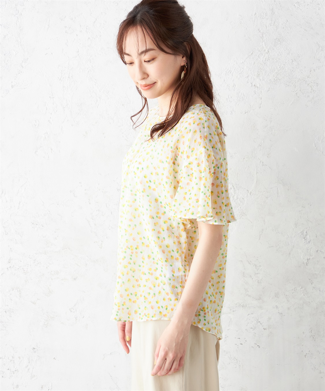 Petit Honfleur プリントブラウス_sub_1