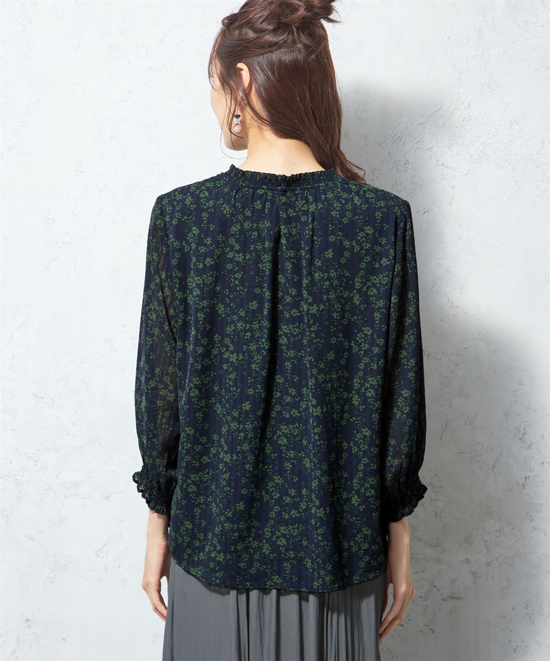 Petit Honfleur ジャガードストライプブラウス_sub_2