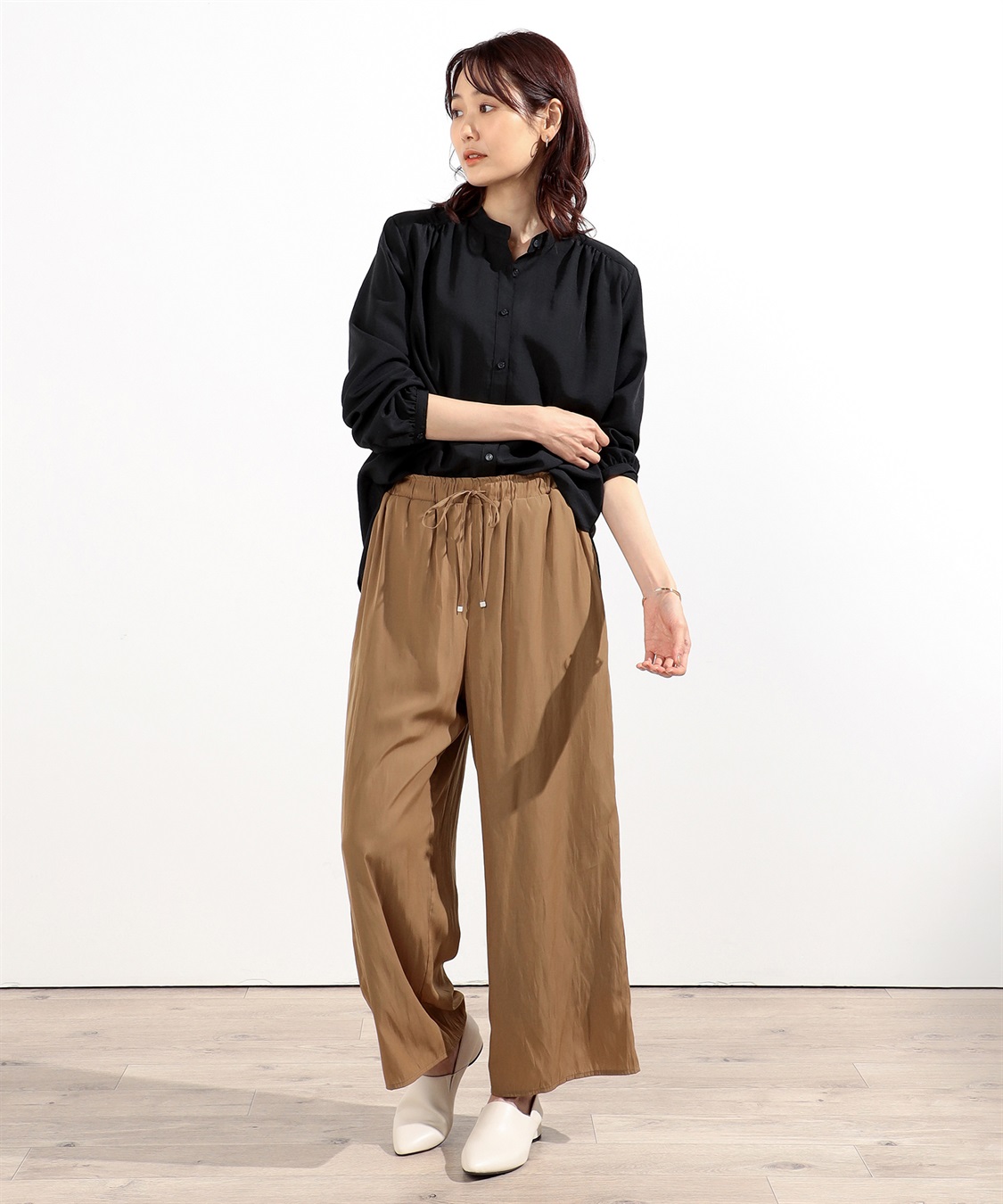 Petit Honfleur スパンボイルバンドカラーシャツ_sub_8