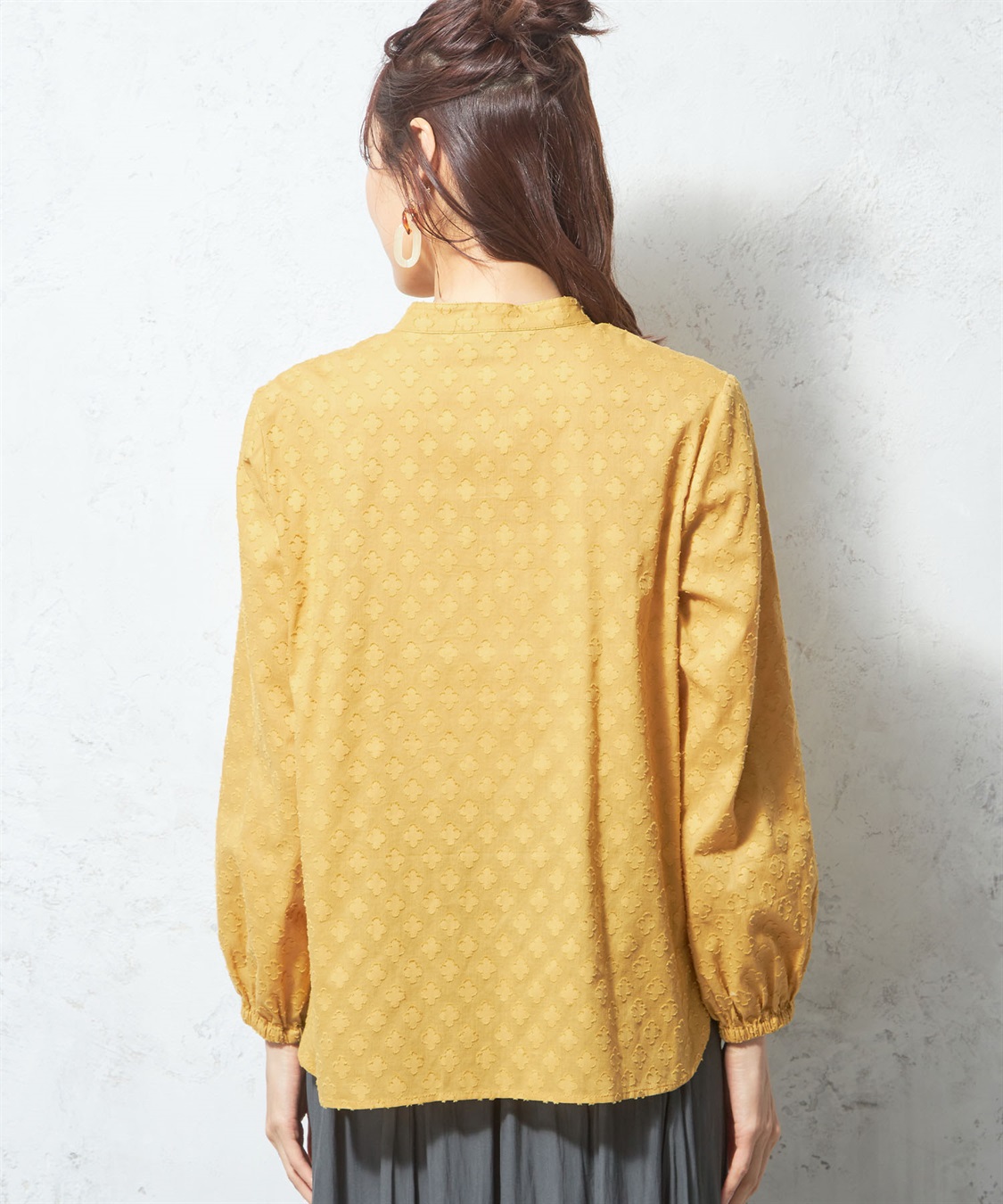 Petit Honfleur レースジャガードブラウス_sub_2