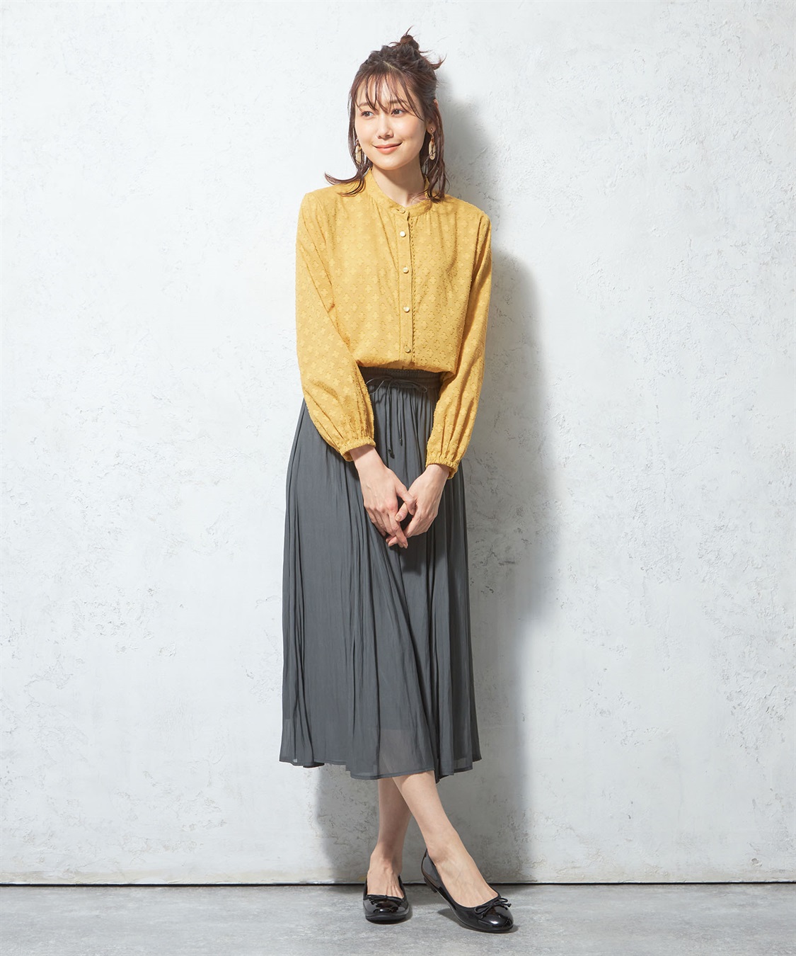 Petit Honfleur レースジャガードブラウス_sub_7