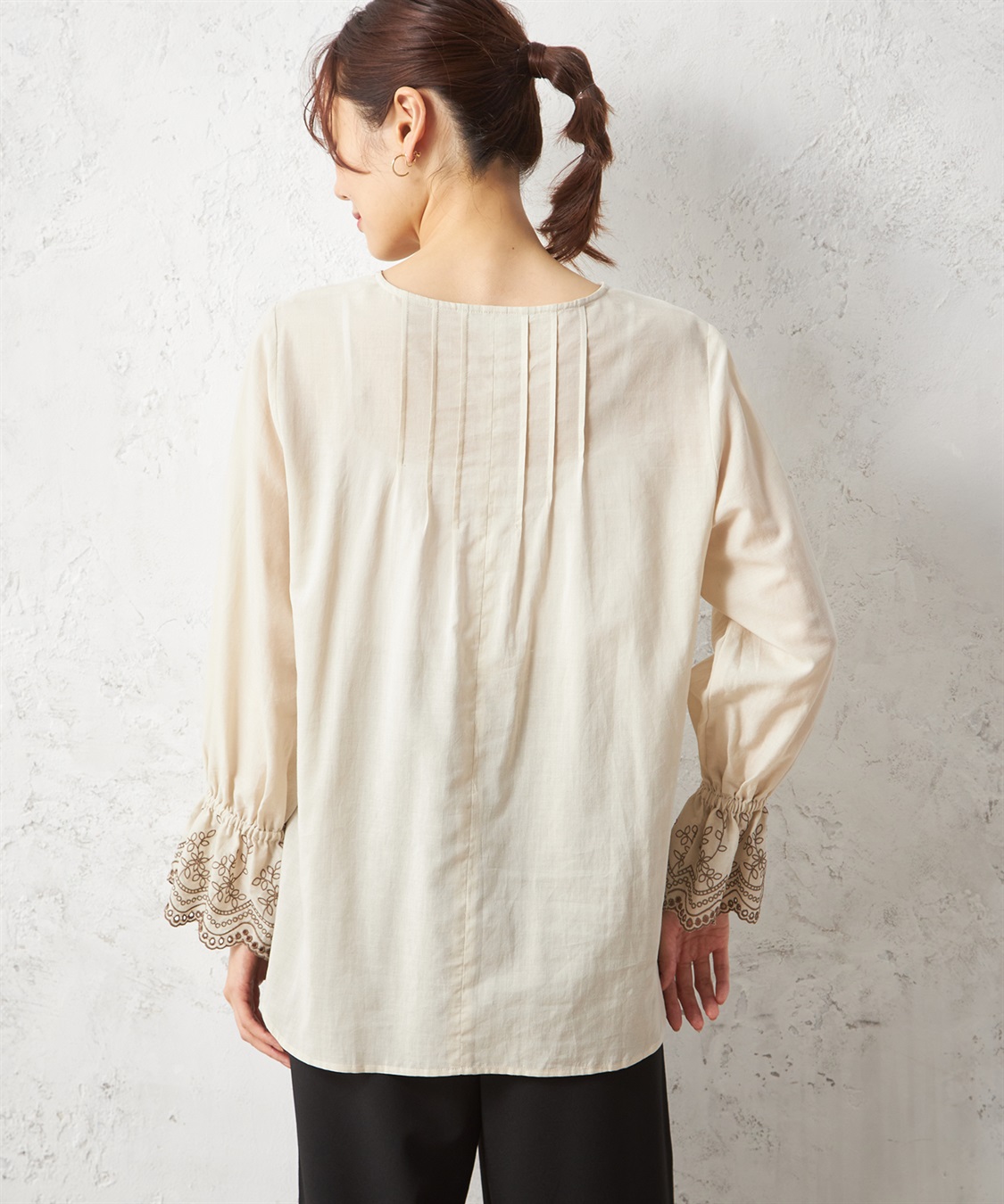 Petit Honfleur スカラップレースブラウス_sub_2