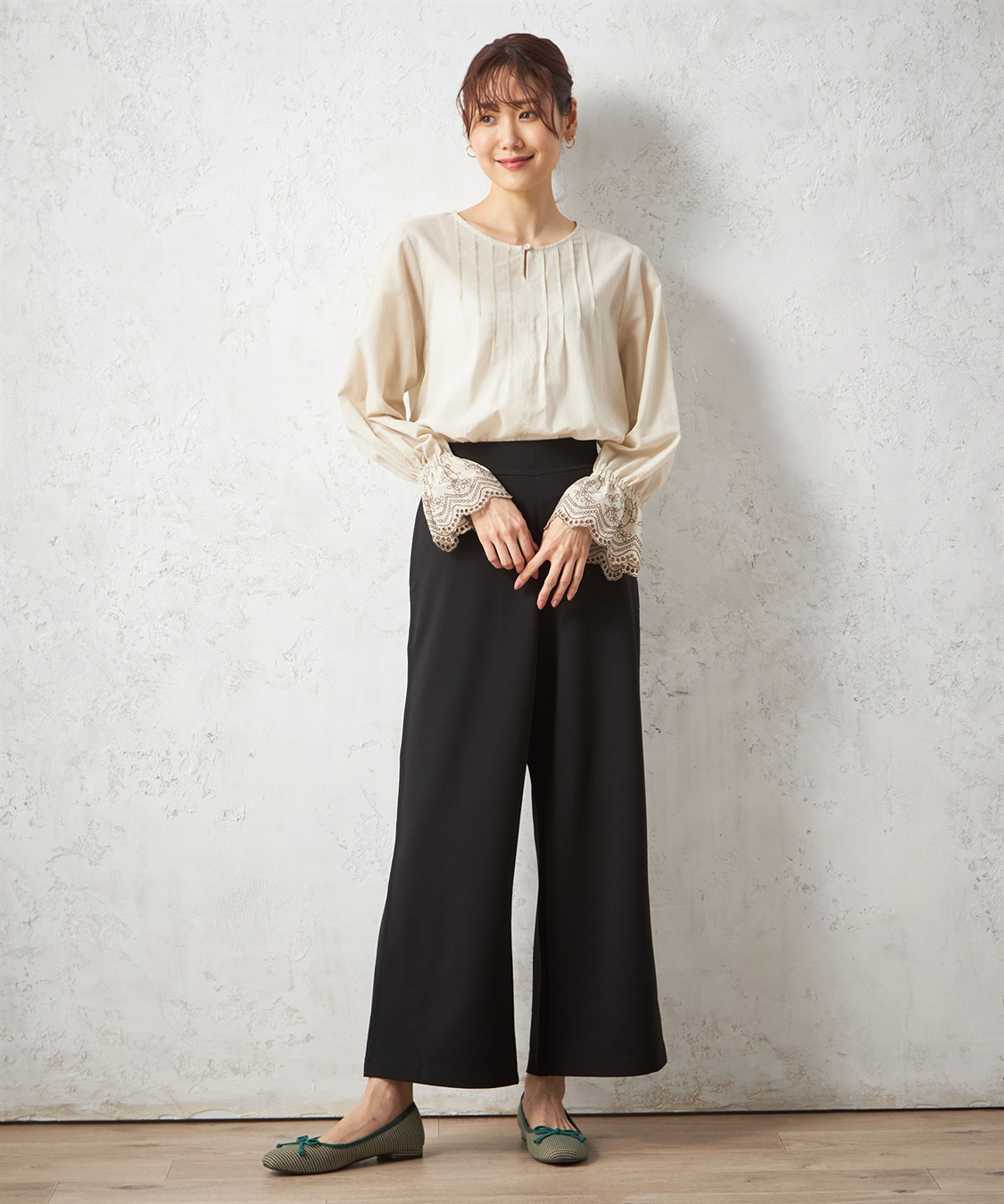 Petit Honfleur スカラップレースブラウス_sub_7