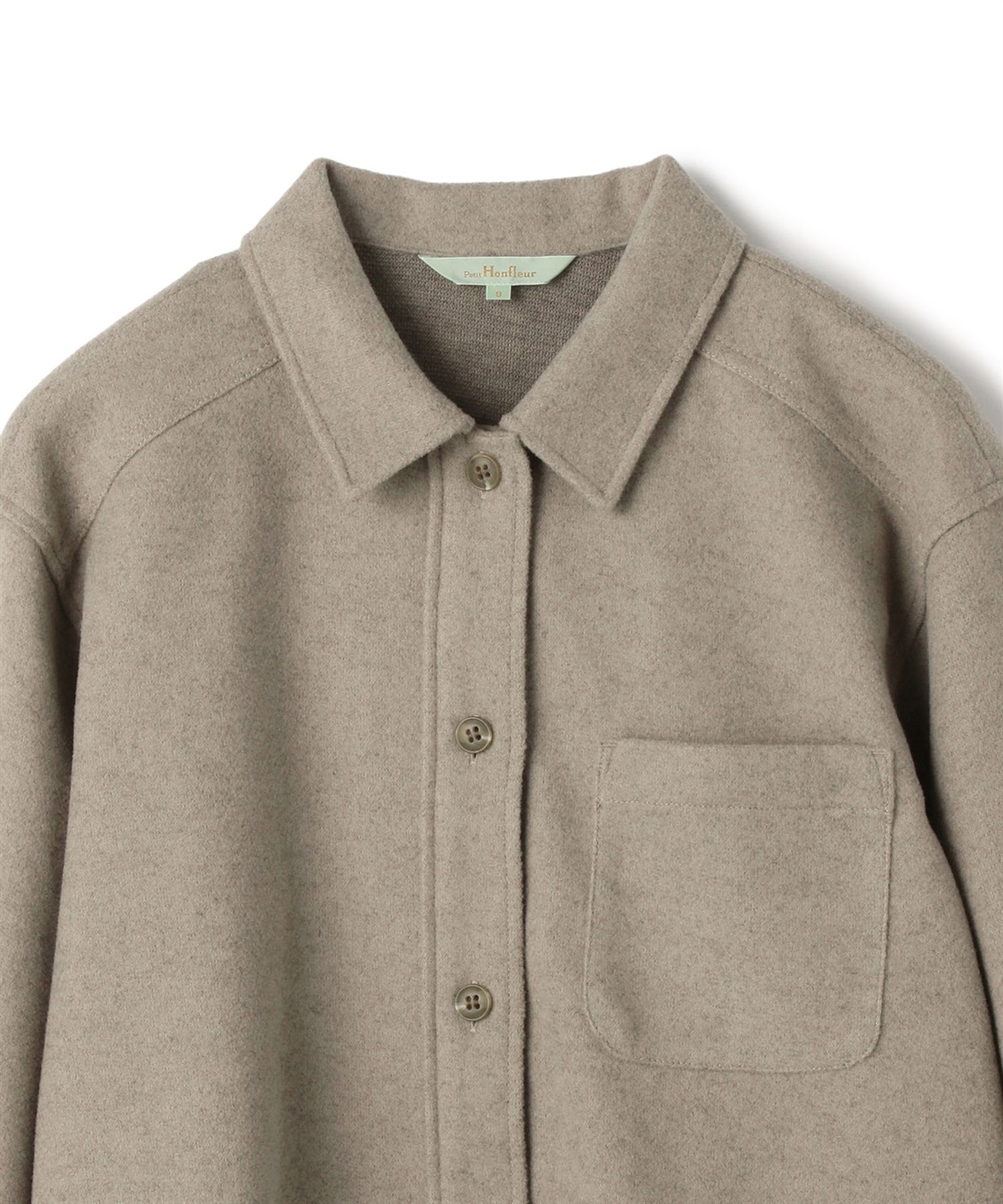 Petit Honfleur フェイクウールシャツジャケット_sub_4
