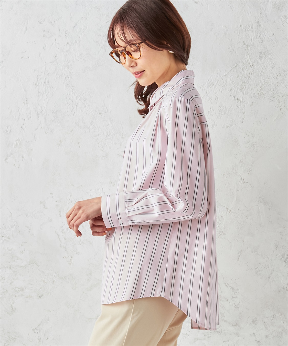 Petit Honfleur ストライプシャツ_sub_1