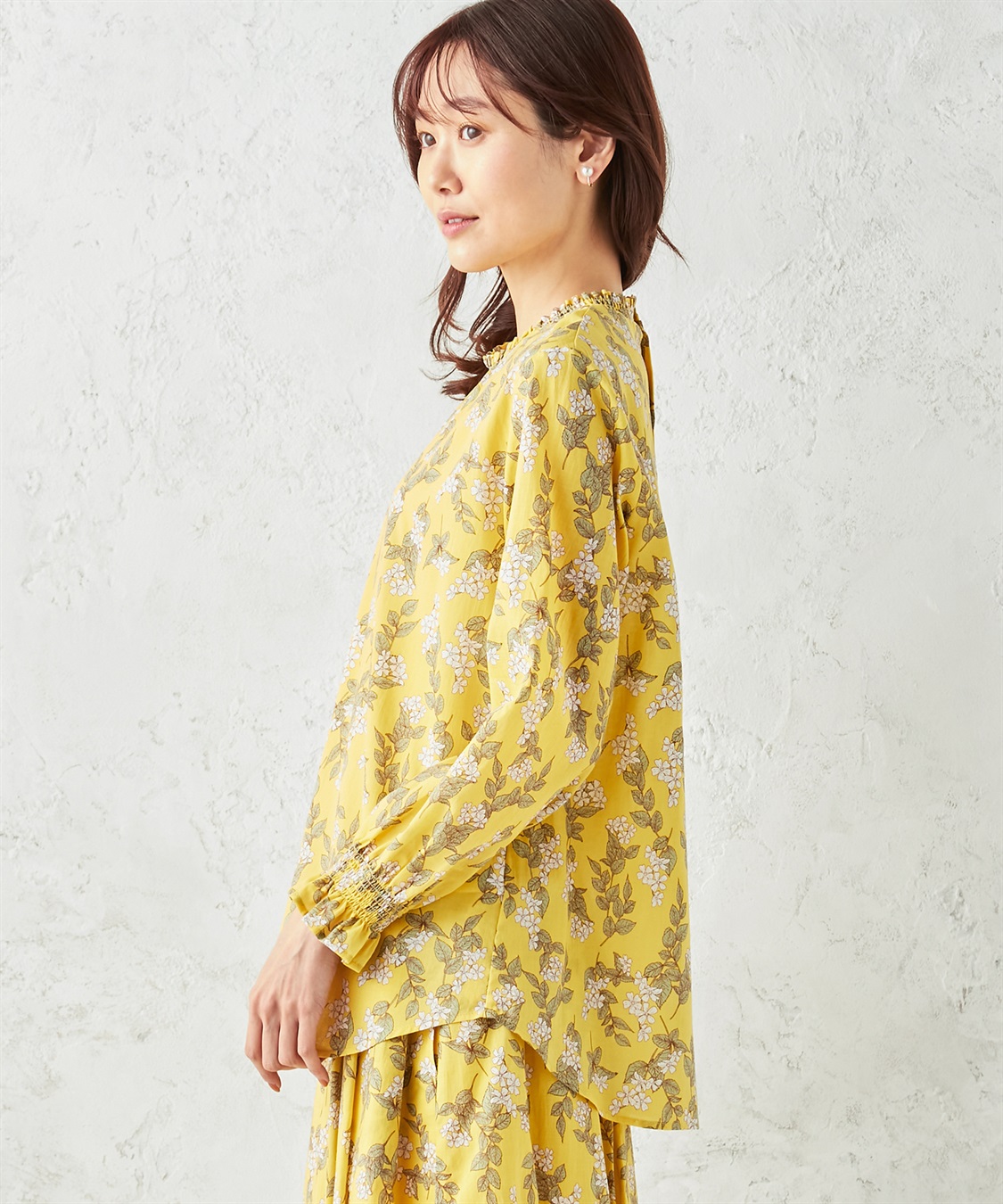 Petit Honfleur プリントハイネックブラウス_sub_1