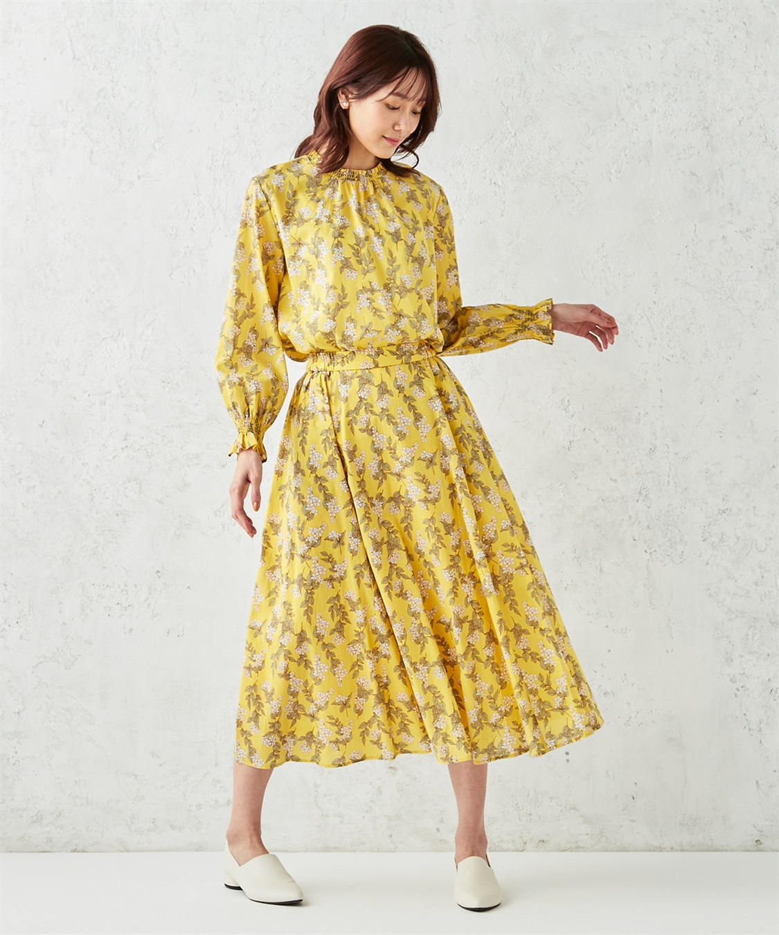 Petit Honfleur プリントハイネックブラウス_sub_9