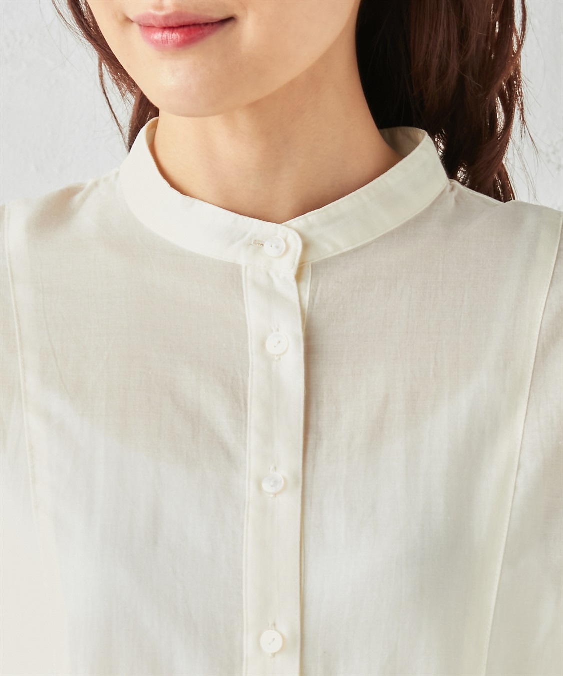 Petit Honfleur ストライプギャザー切替ブラウス_sub_3