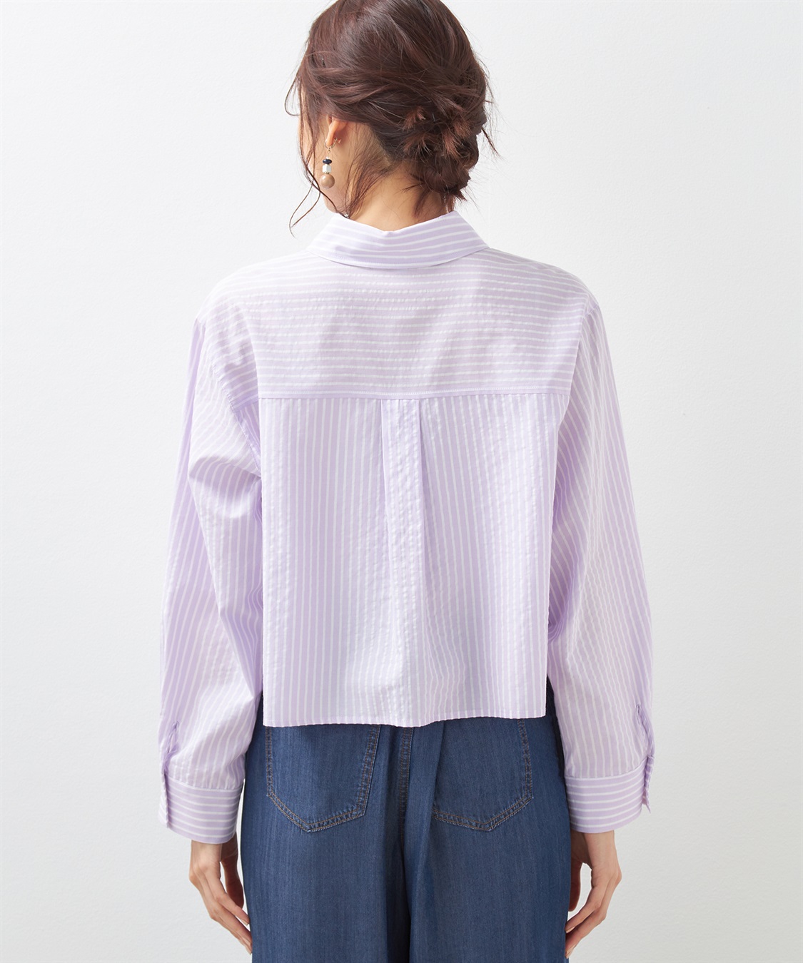 Petit Honfleur ストライプショートシャツ_sub_2