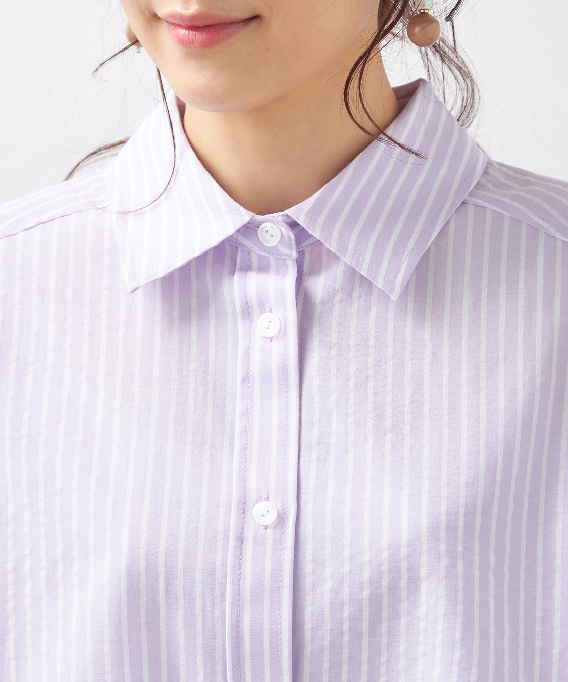 Petit Honfleur ストライプショートシャツ_sub_3