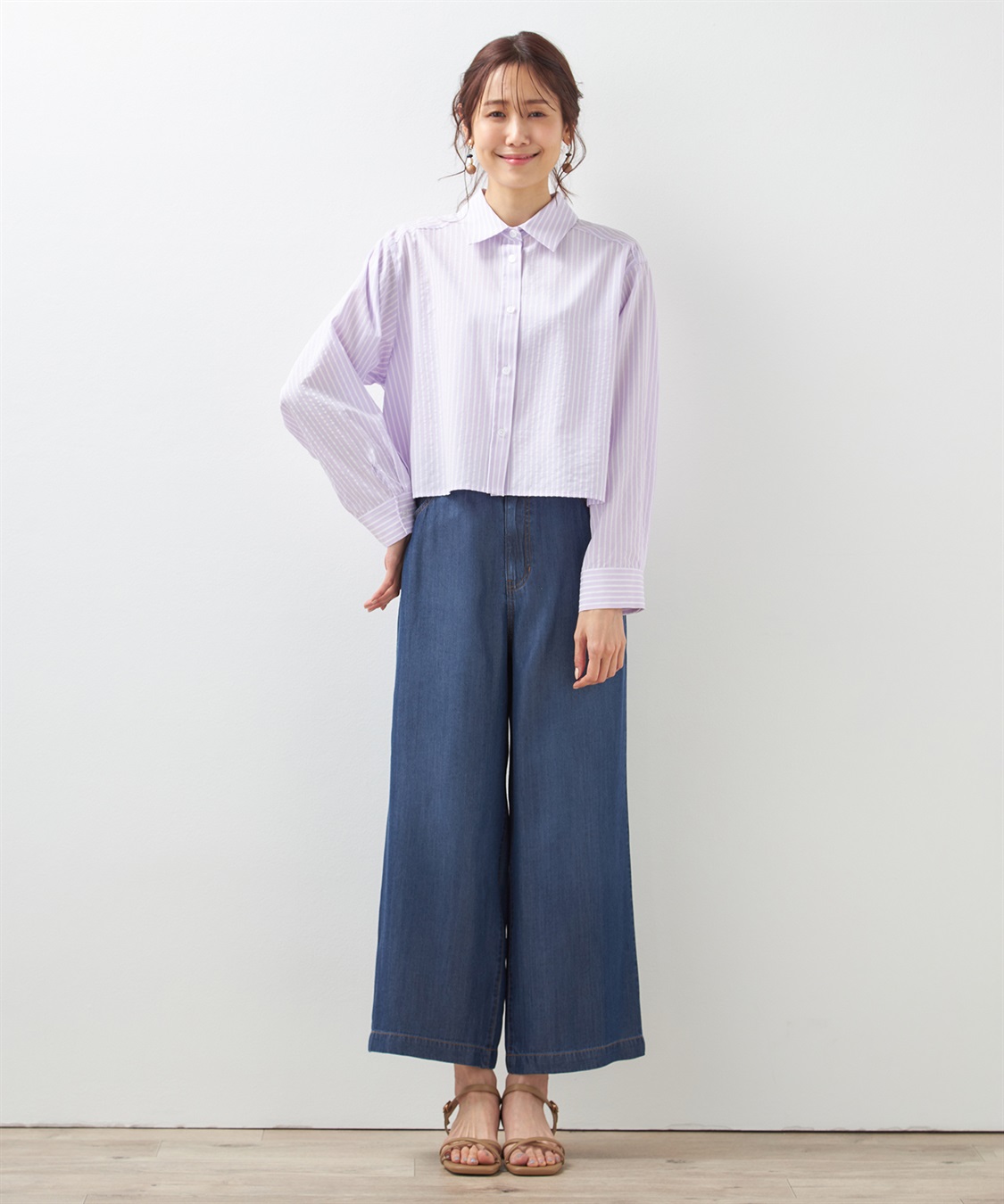 Petit Honfleur ストライプショートシャツ_sub_8