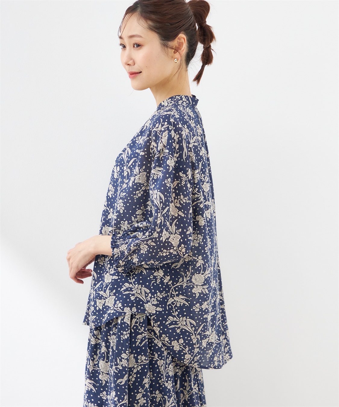 Petit Honfleur リバティプリントブラウス_sub_1