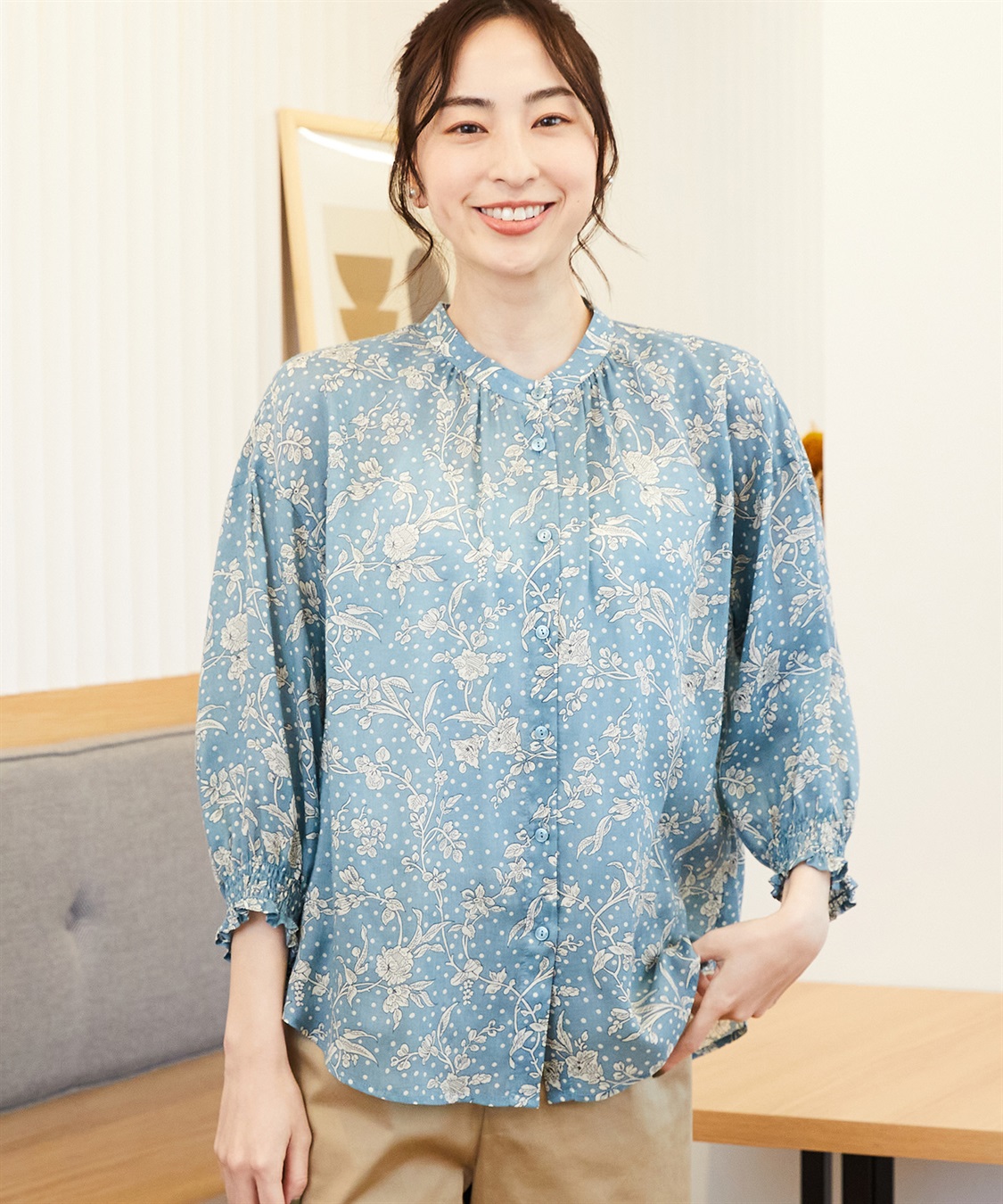 Petit Honfleur リバティプリントブラウス_sub_10