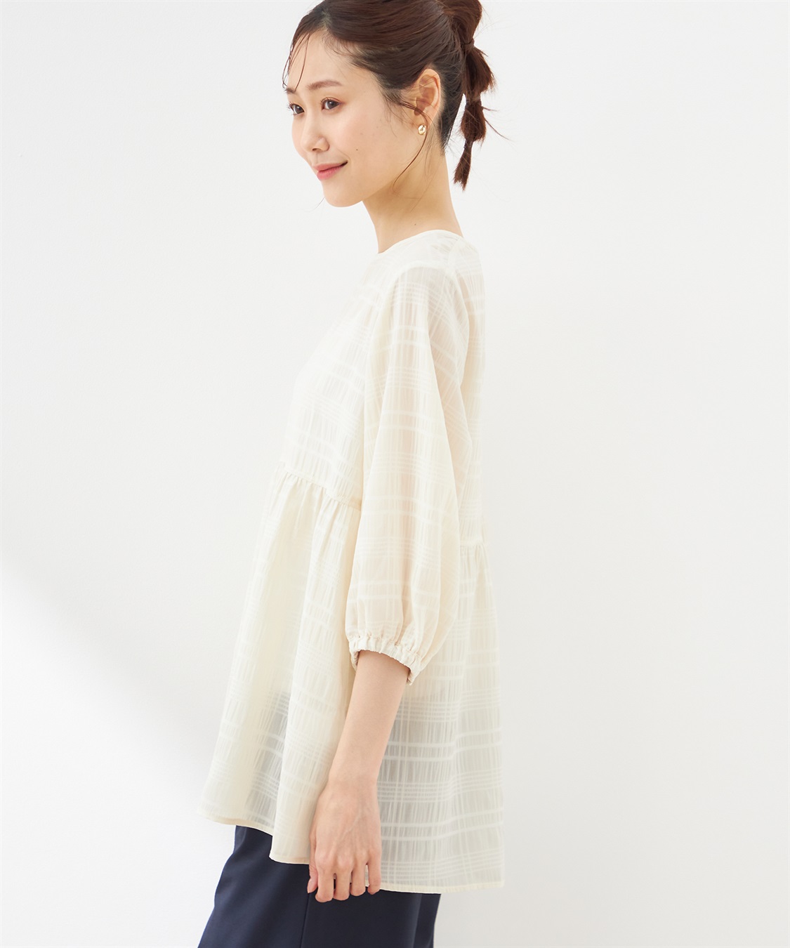 Petit Honfleur ウエスト切替ブラウス_sub_1