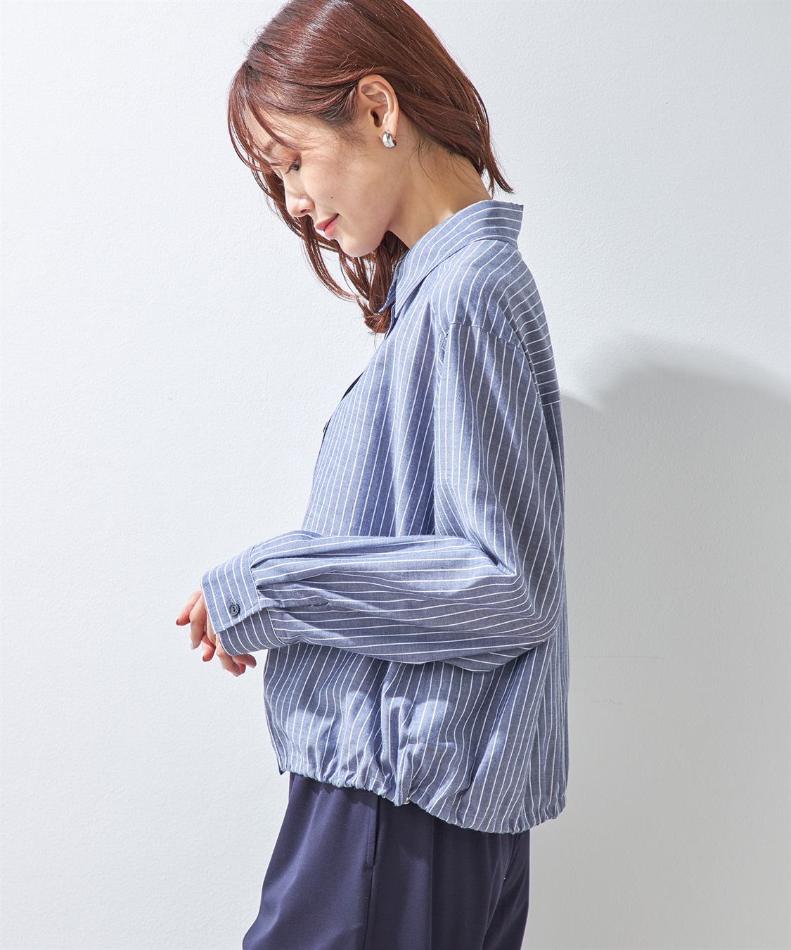 Petit Honfleur ドロストショートシャツ_sub_1