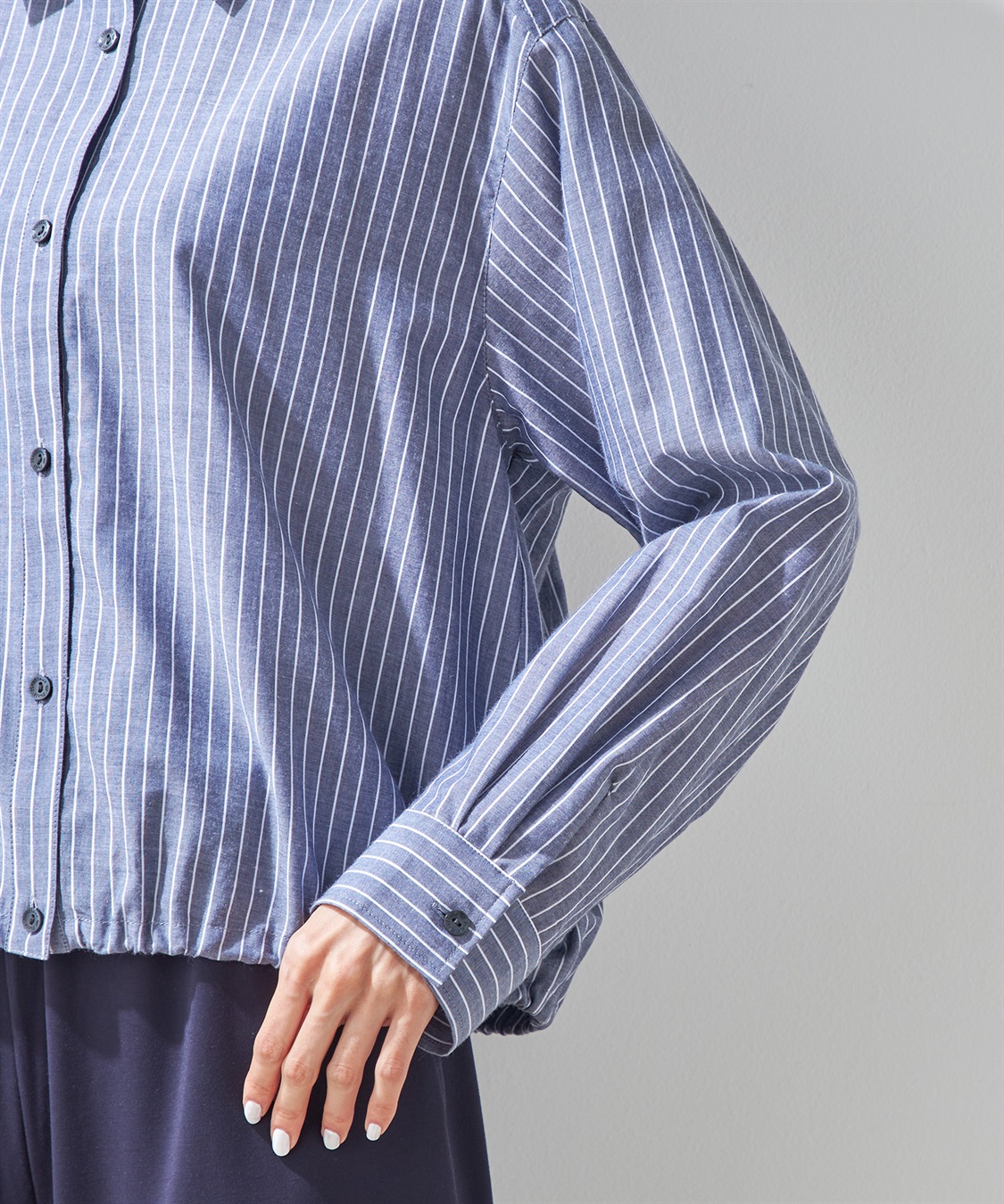 Petit Honfleur ドロストショートシャツ_sub_4