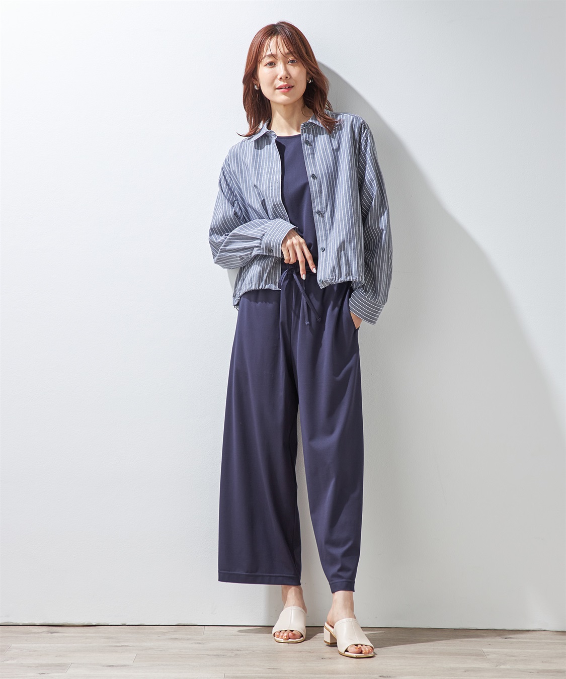 Petit Honfleur ドロストショートシャツ_sub_12