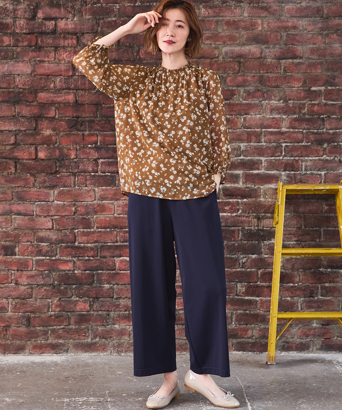 Petit Honfleur プリントブラウス_sub_1